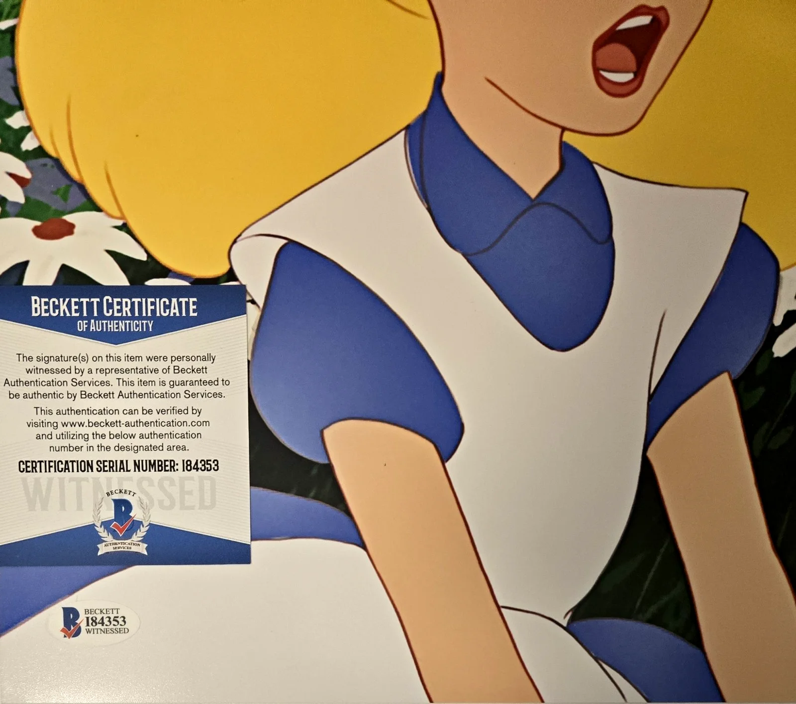 Kathryn Beuamont — Kathryn Beaumont Signed Photo Alice in Wonderland Disney Beckett COA 353, изображение 3