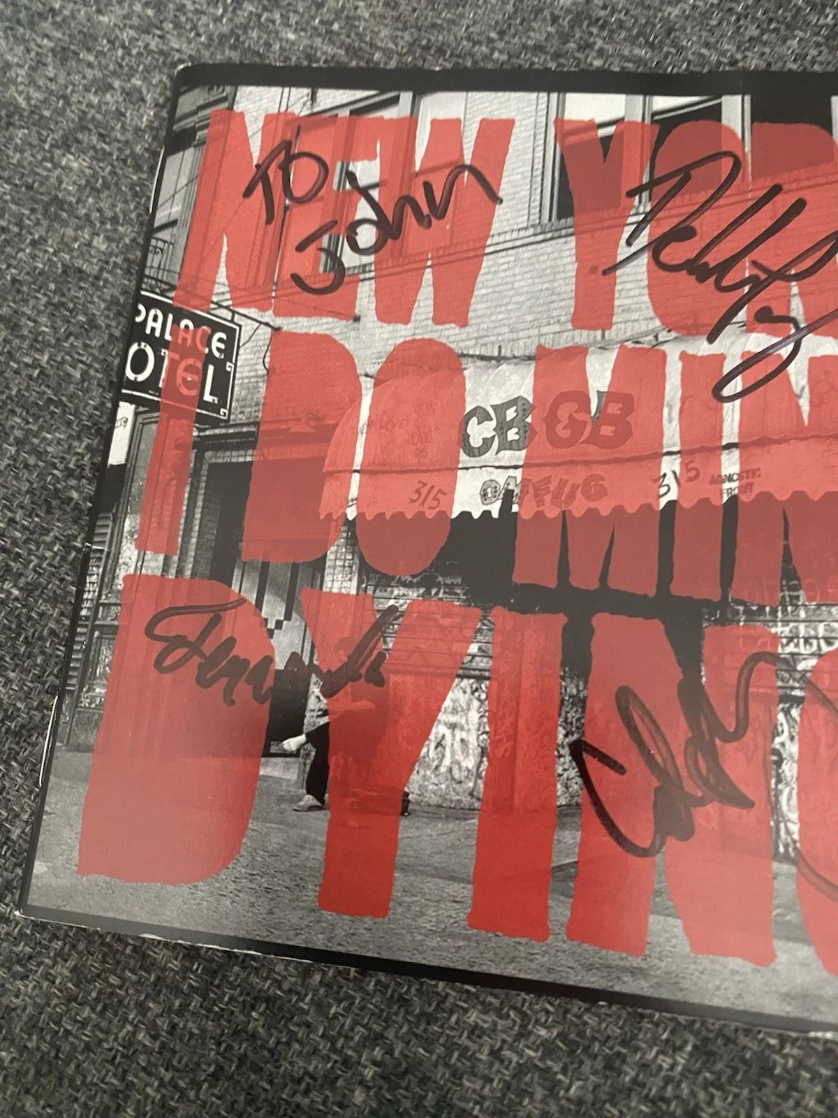 LAST INTERNATIONALE - New York I Do Mind Dying - Signed by Band CD Booklet, image 2