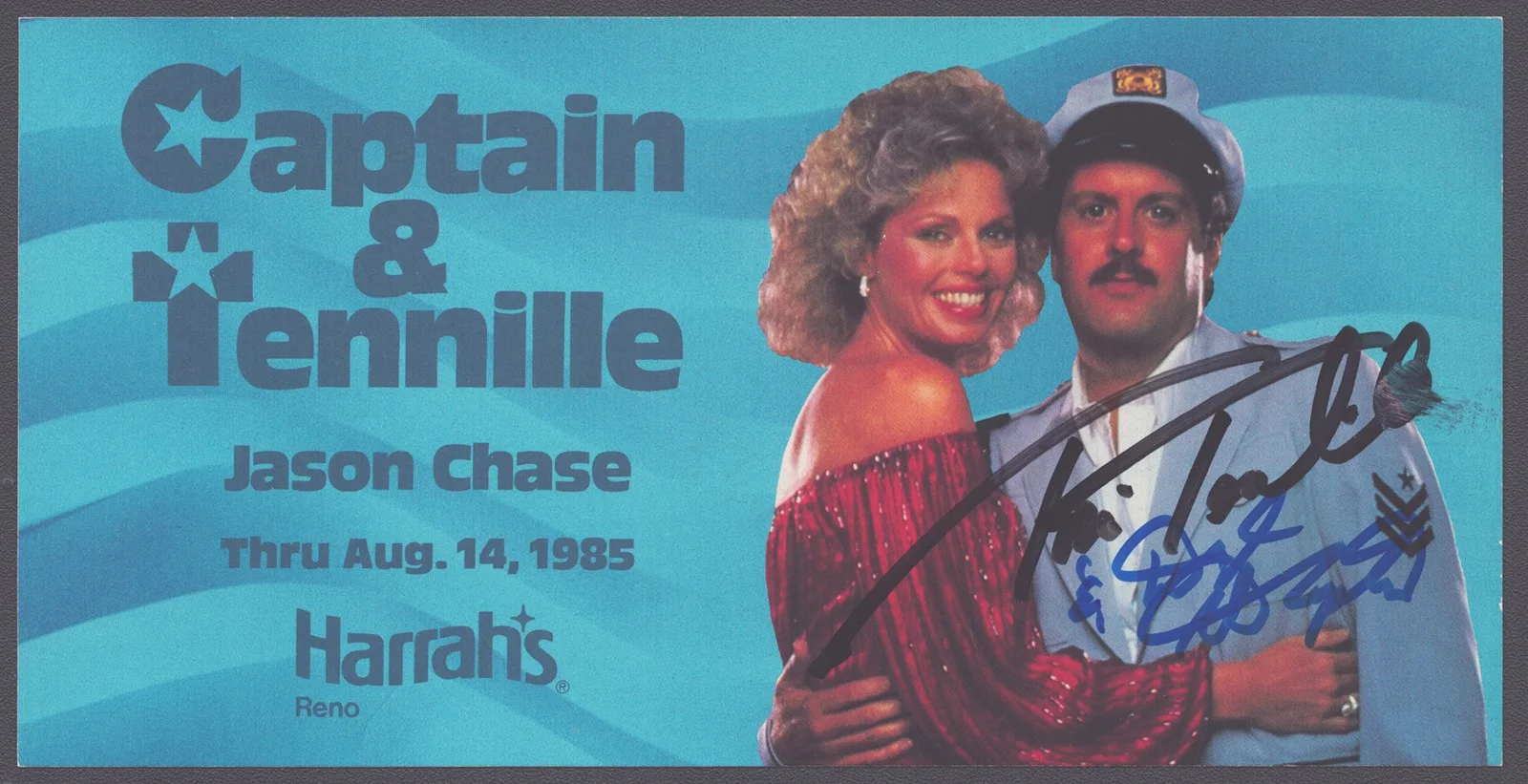 Captain & Tennille, Toni Tennille, Daryl Dragon — & TENNILLE - ADVERTISEMENT SIGNED WITH CO-SIGNERS