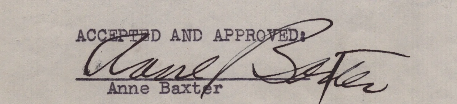 Anne Baxter — ANNE BAXTER - CONTRACT SIGNED 05/16/1945, image 2