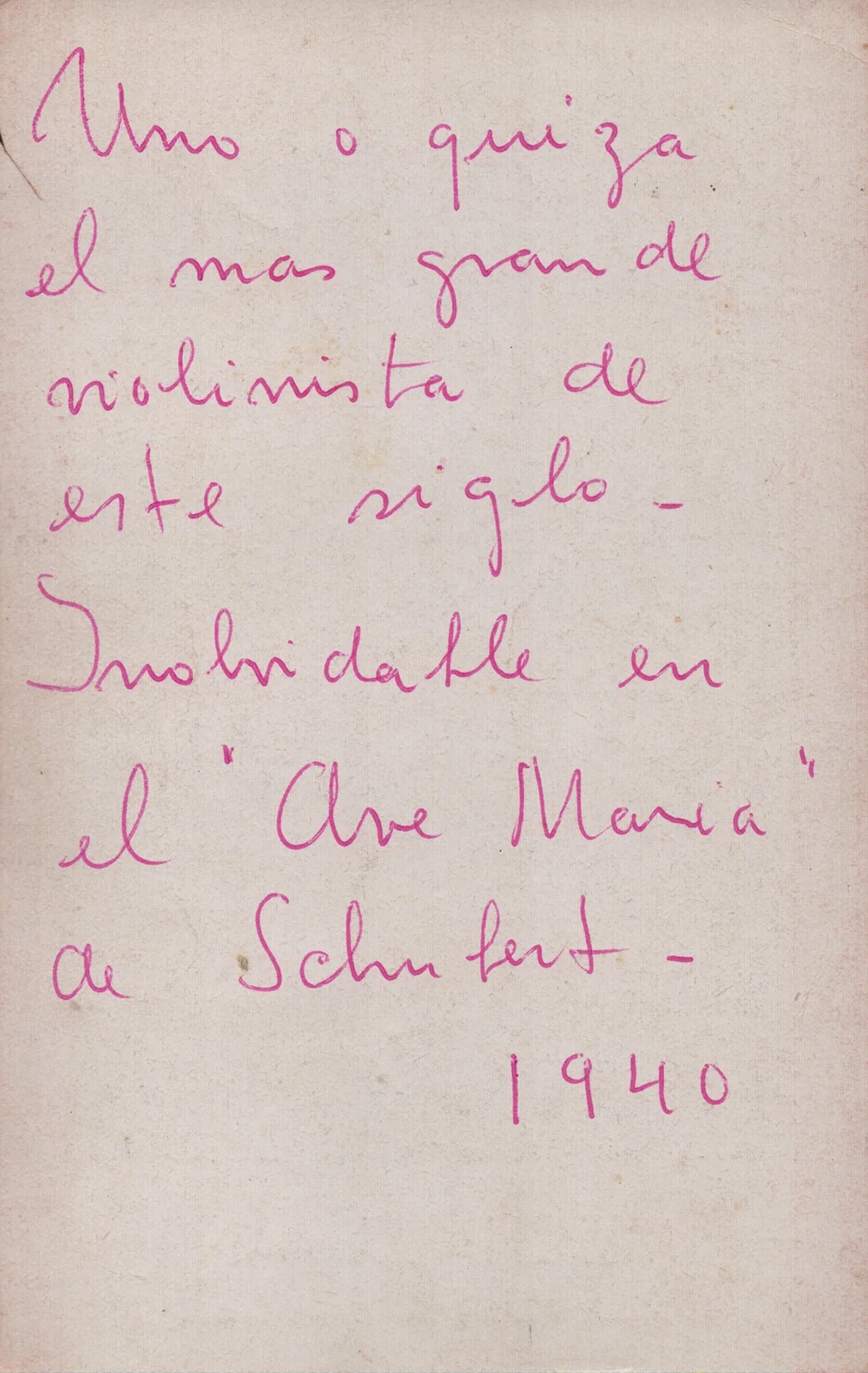 Mischa Elman — MISCHA ELMAN - AUTOGRAPHED SIGNED PHOTOGRAPH CIRCA 1940, image 3