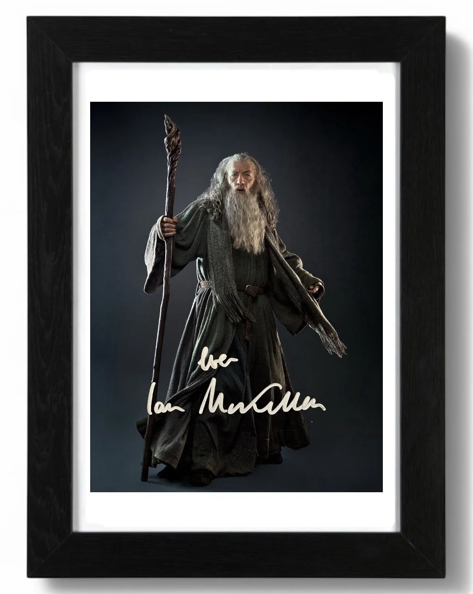 Ian McKellen Signed Autograph PHOTO Pre Print 6x4/A4/ Framed, image 2