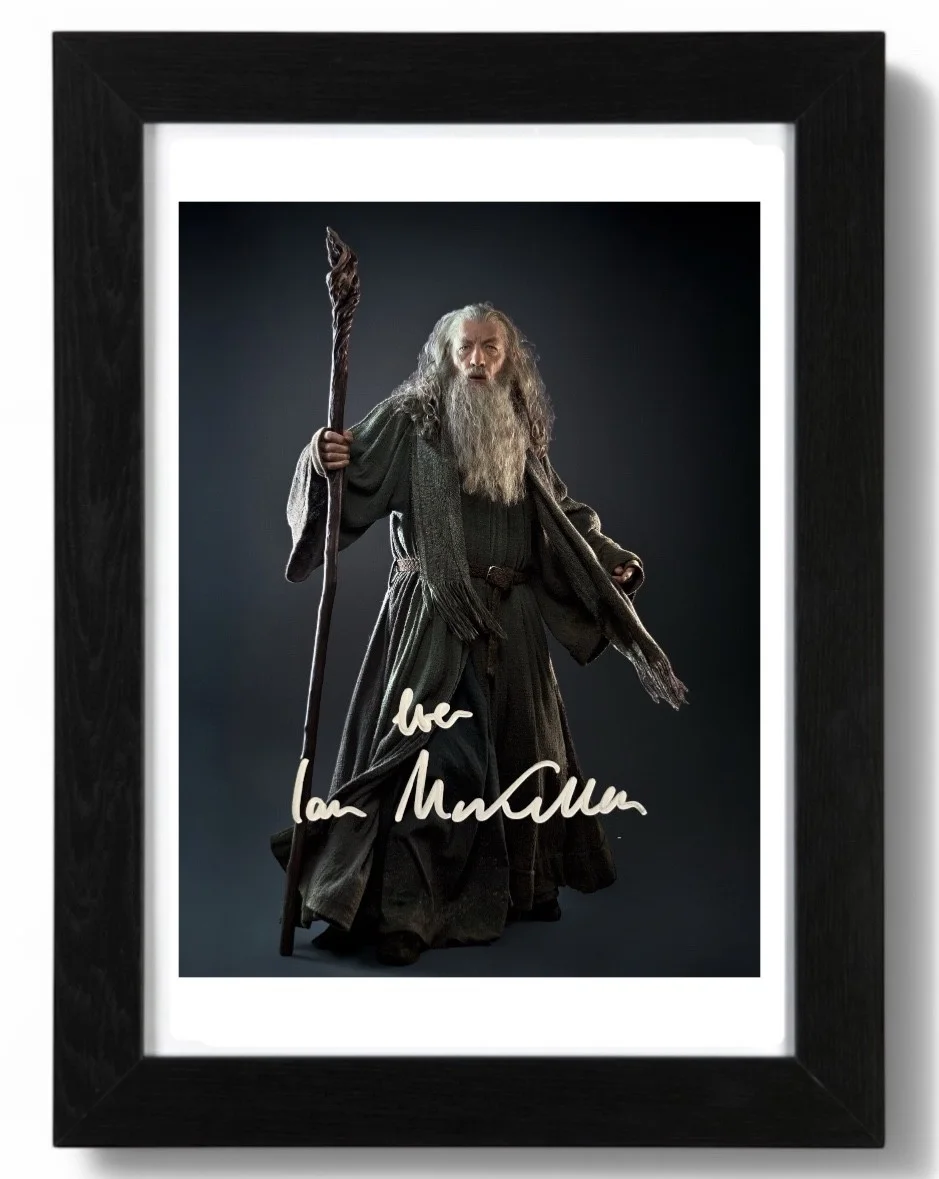 Ian McKellen Signed Autograph PHOTO Pre Print 6x4/A4/ Framed, image 3
