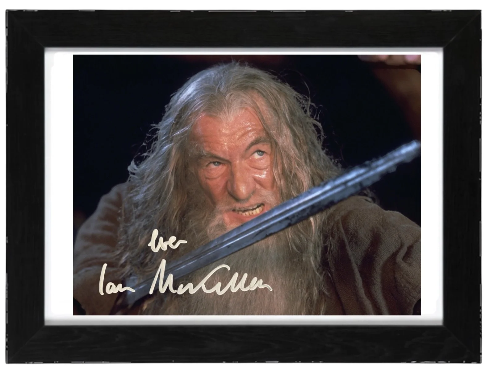Ian McKellen Signed Autograph PHOTO Pre Print 6x4/A4/ Framed, image 3