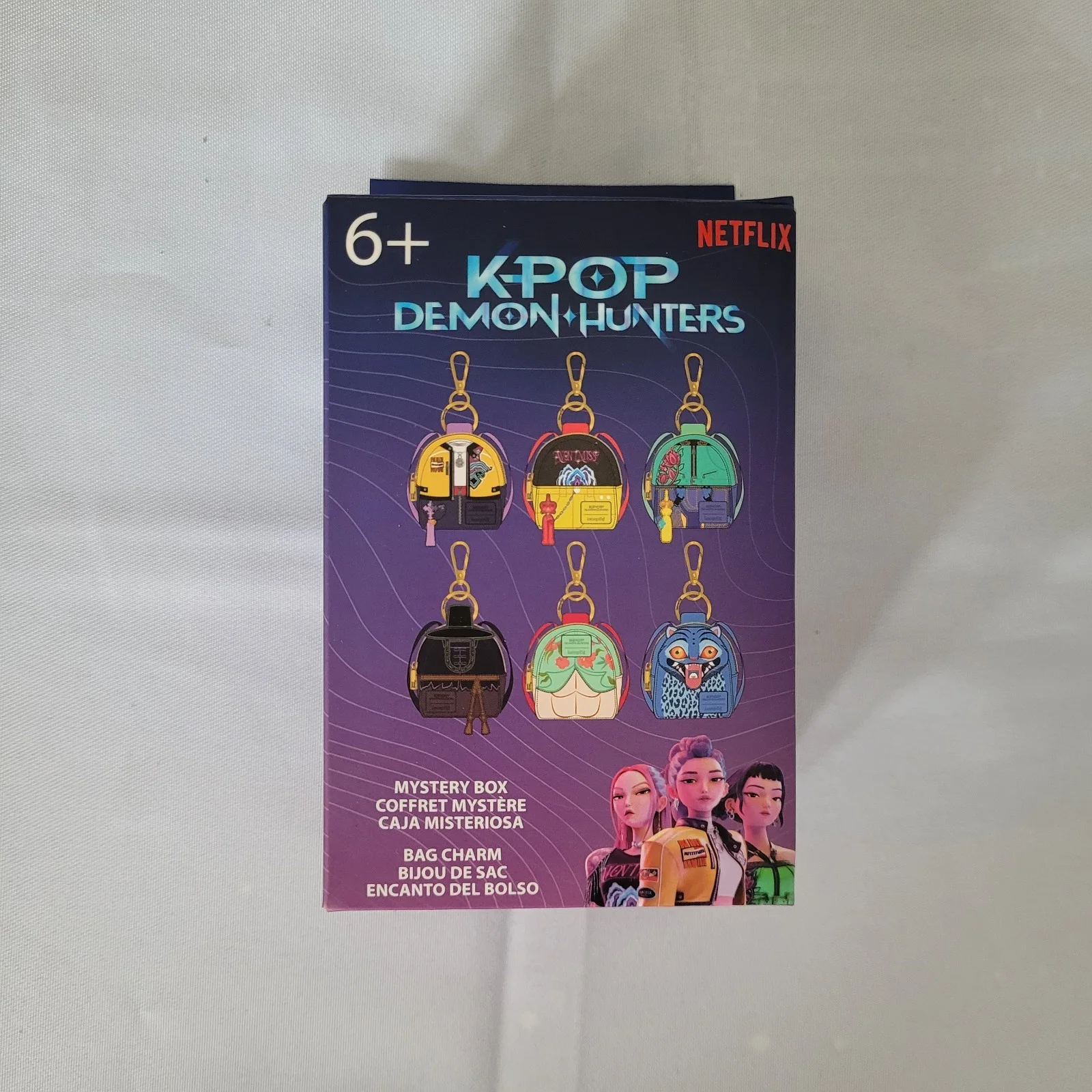 K Pop Demon Hunters Rumi Loungefly Mini Backpack Keychain, image 3