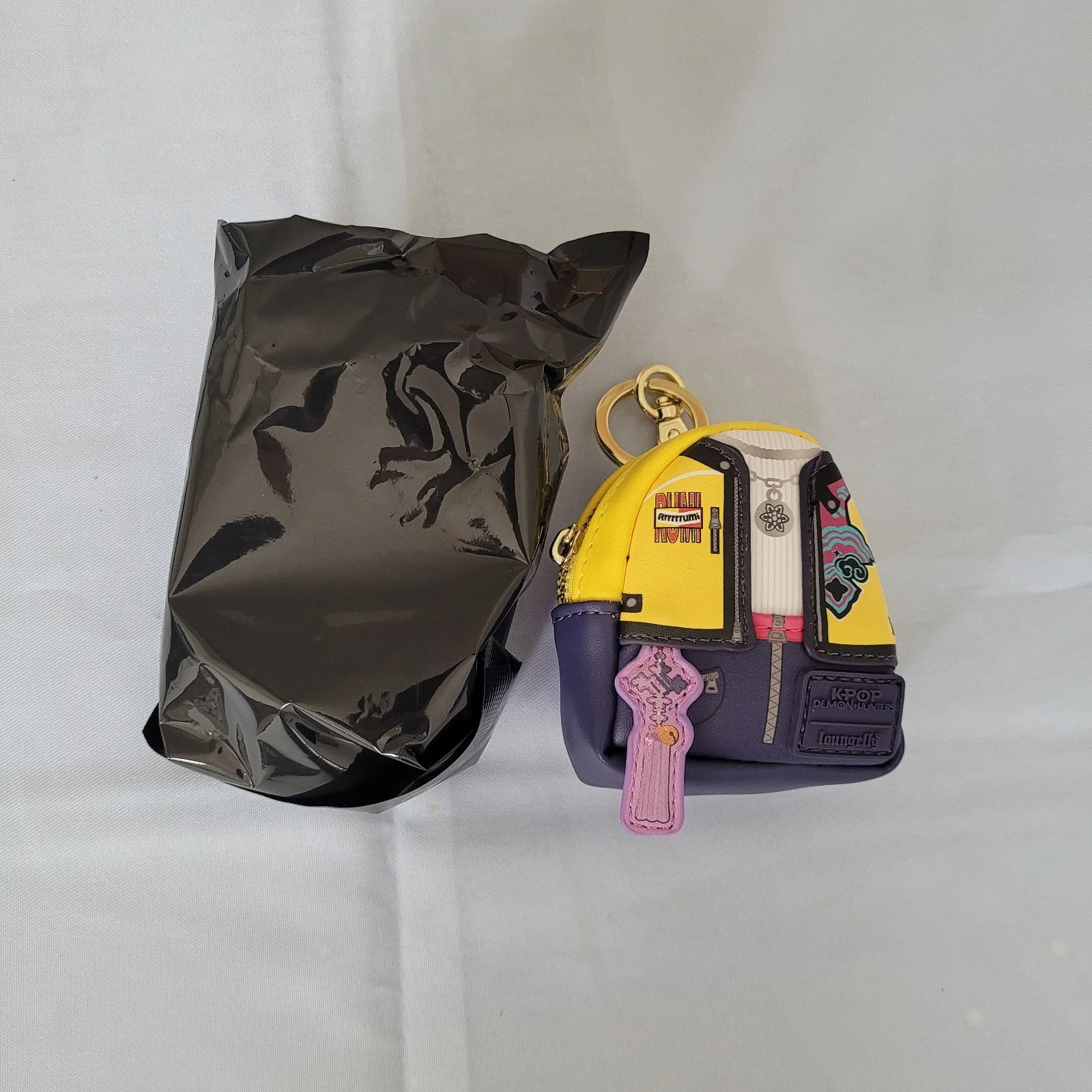 K Pop Demon Hunters Rumi Loungefly Mini Backpack Keychain, image 5