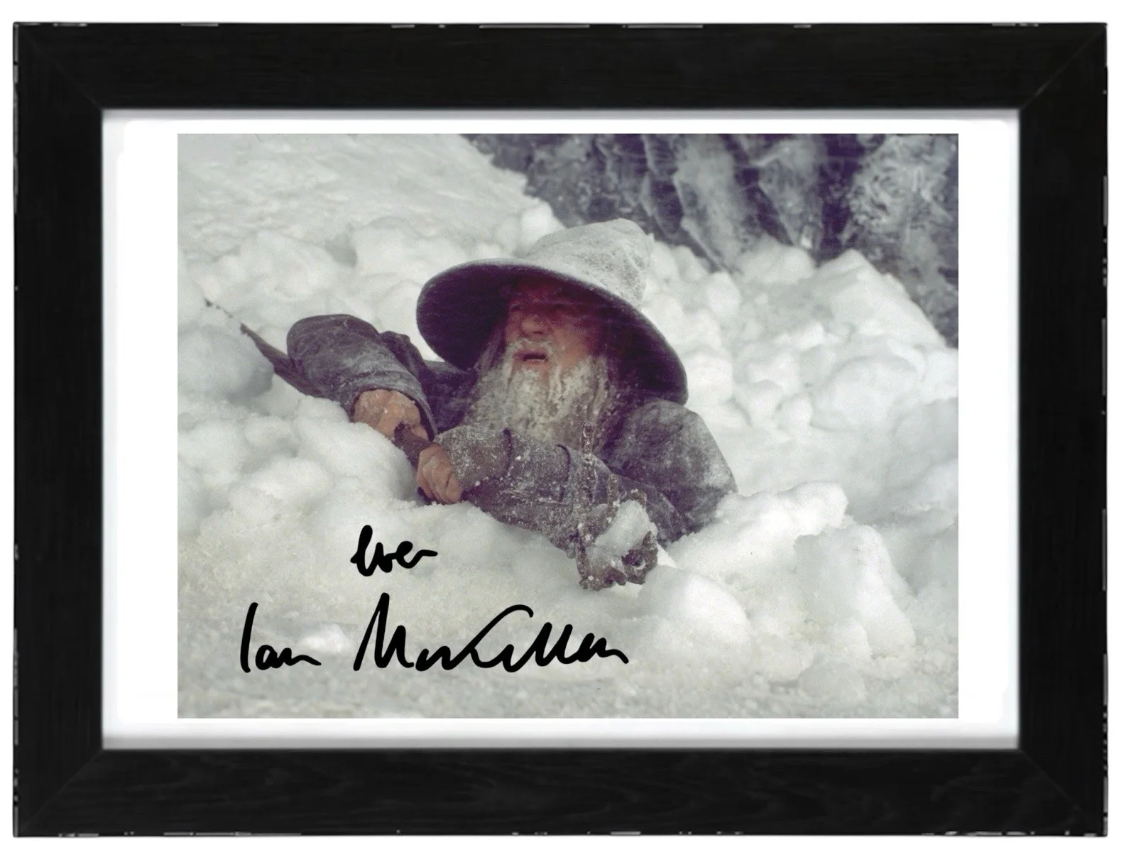 Ian McKellen Signed Autograph PHOTO Pre Print 6x4/A4/ Framed, image 2
