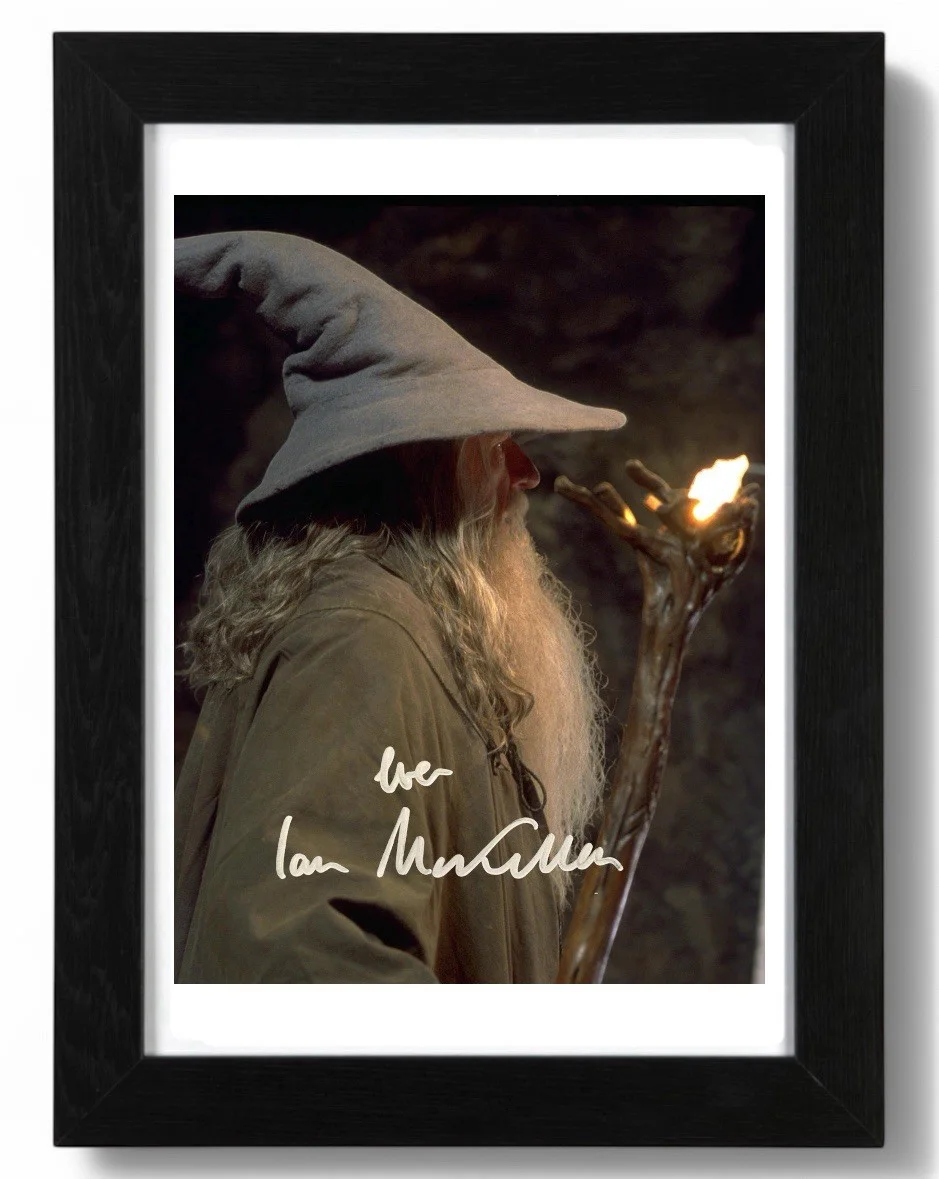 Ian McKellen Signed Autograph PHOTO Pre Print 6x4/A4/ Framed, image 2