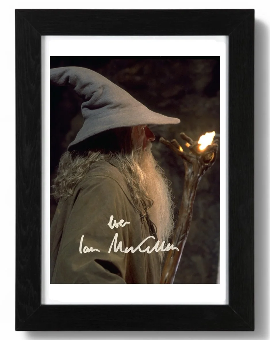Ian McKellen Signed Autograph PHOTO Pre Print 6x4/A4/ Framed, image 3
