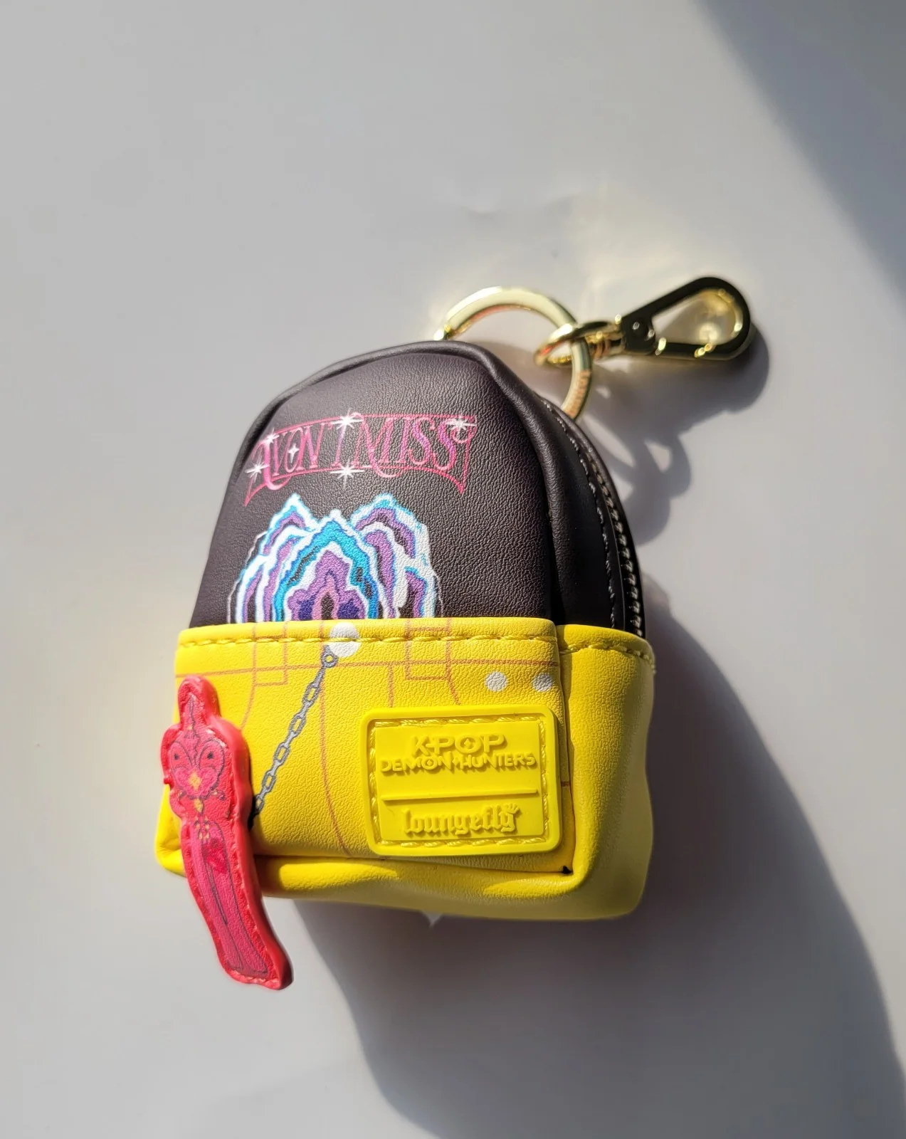 K Pop Demon Hunters Mira Loungefly Mini Backpack Keychain, image 5