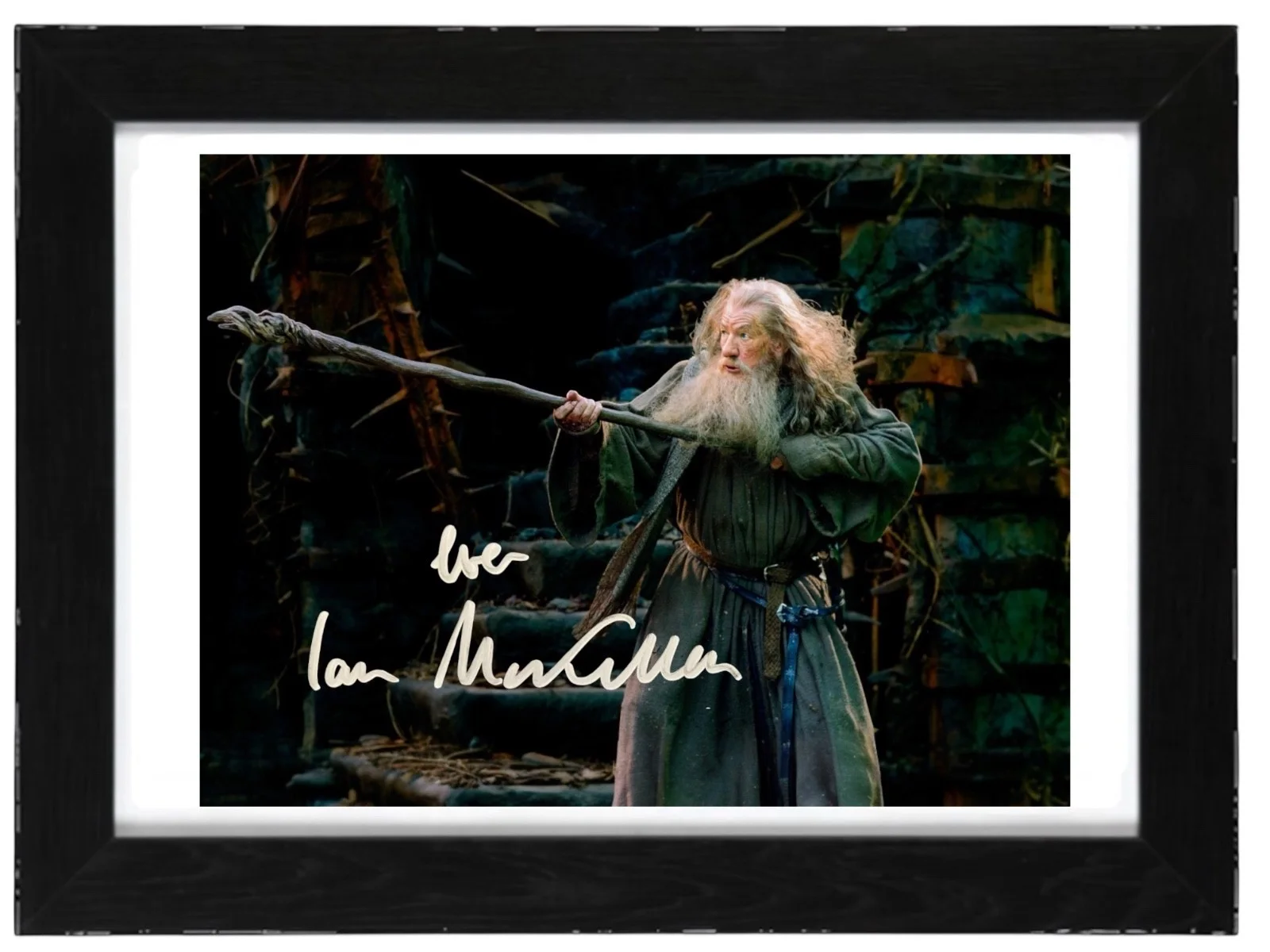 Ian McKellen Signed Autograph PHOTO Pre Print 6x4/A4/ Framed, image 3