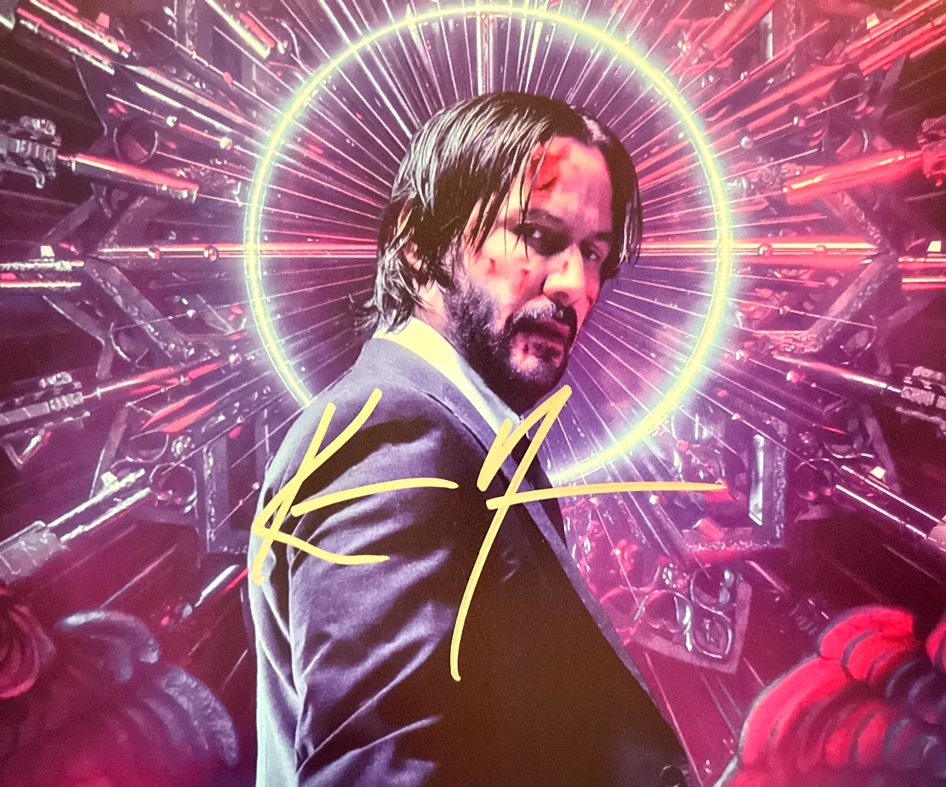 Keanu Reeves — Keanu Reeves JOHN WICK Signed Genuine 8x10" Authentic Original Autograph w/COA, image 3