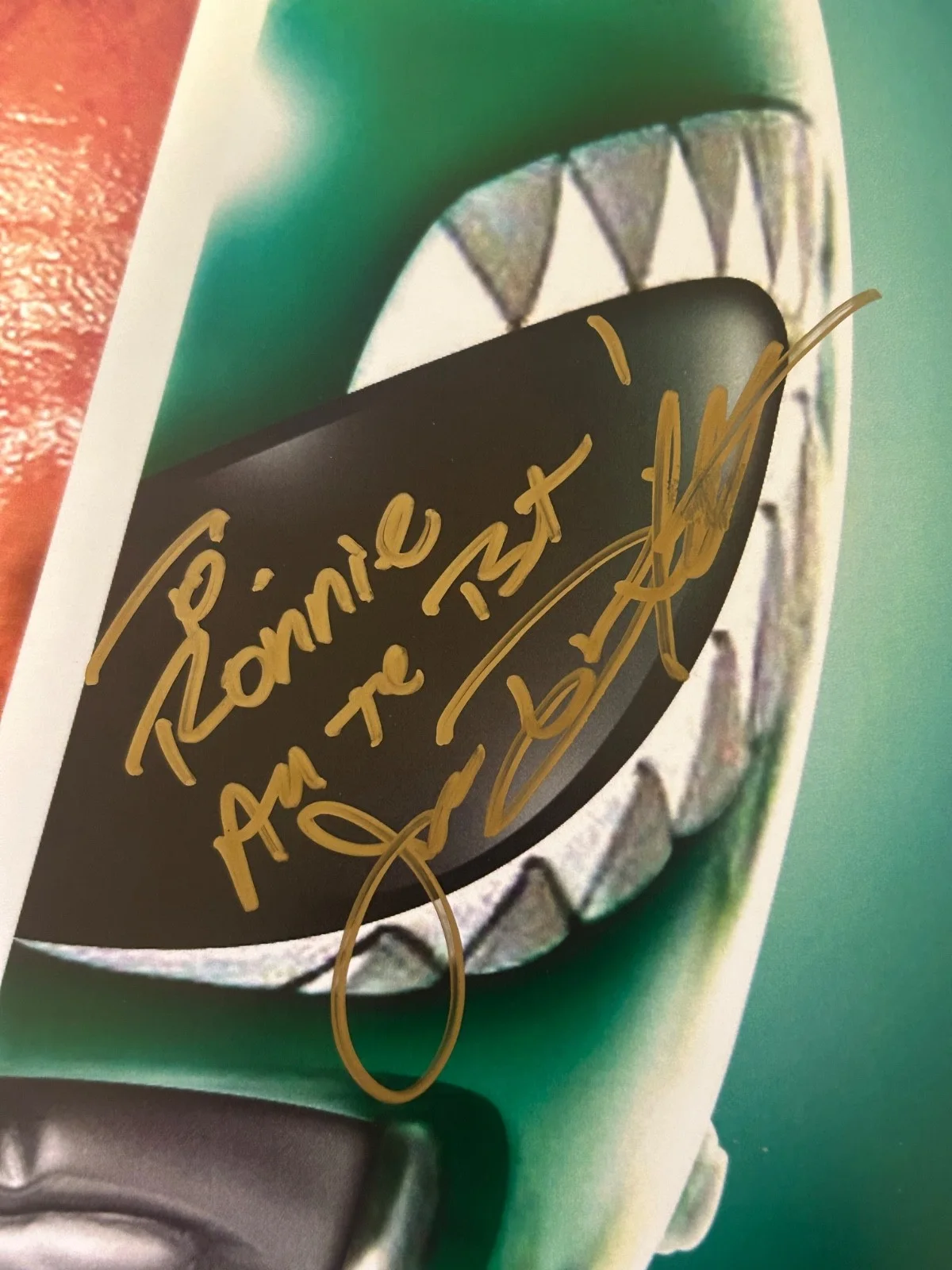 Jason David Frank — Jason David Frank Green Ranger Tommy Autographed 8x10 Photo Picture autographed, изображение 2