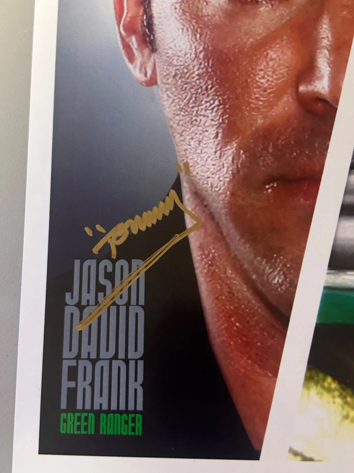 Jason David Frank — Jason David Frank Green Ranger Tommy Autographed 8x10 Photo Picture autographed, изображение 3
