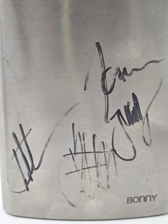 signed Amon Amarth Autographed Bonny Steel Flask, image 2
