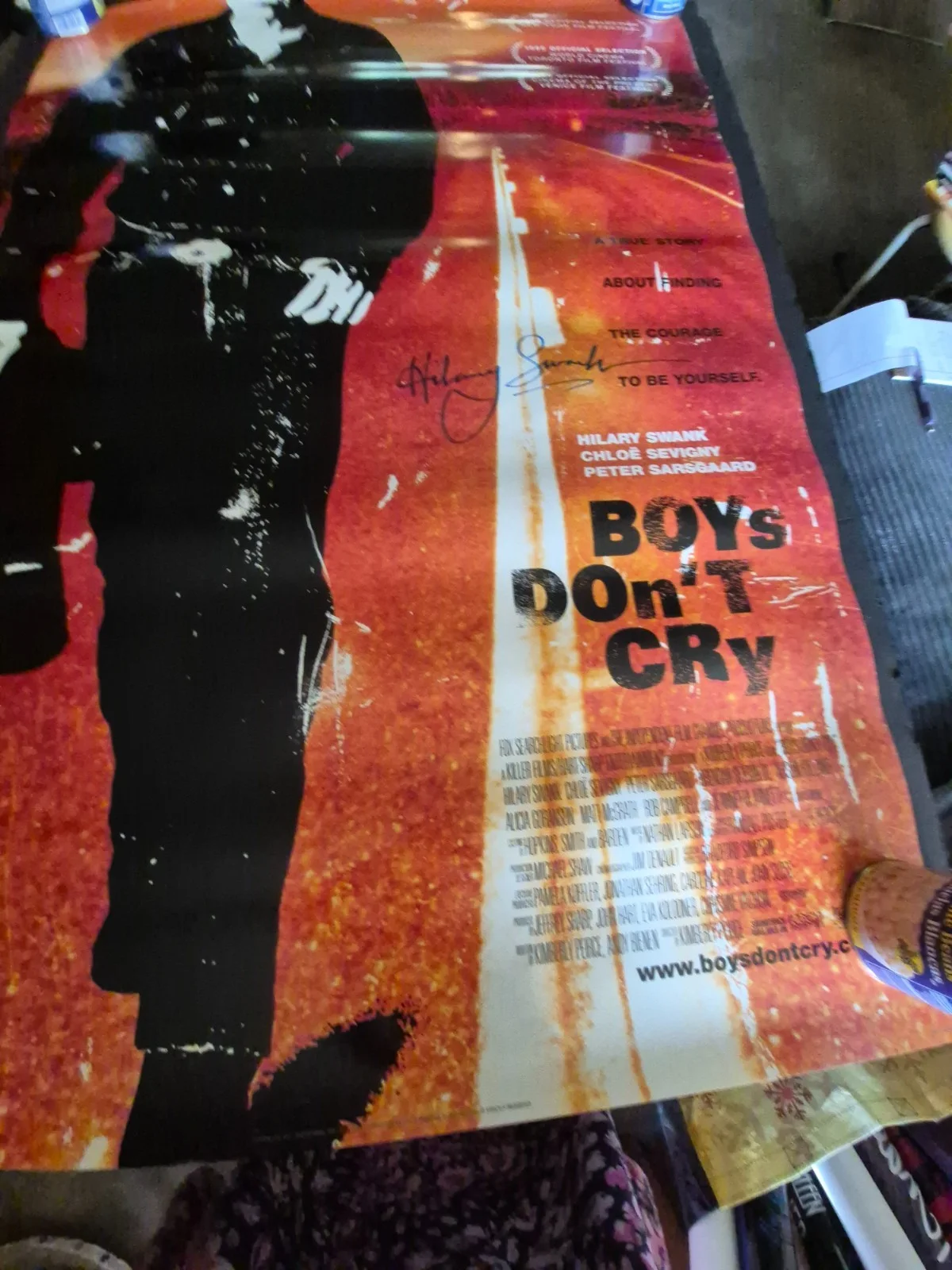 SEE BELOW — BOYS DON'T CRY-HILLARY SWANK - CAST SIGNED-THE MOVIE POSTER-w/COA ekim, изображение 4