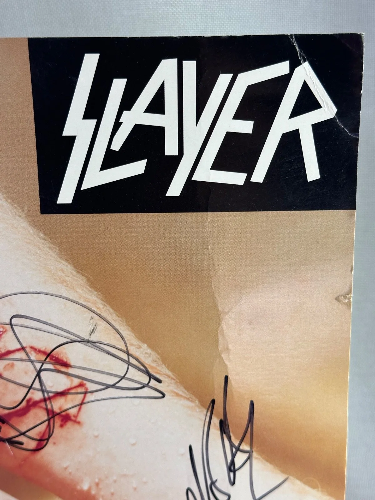 Slayer Divine Intervention Autographed 12x12 Flat Hanneman King Araya Bostaph, image 4