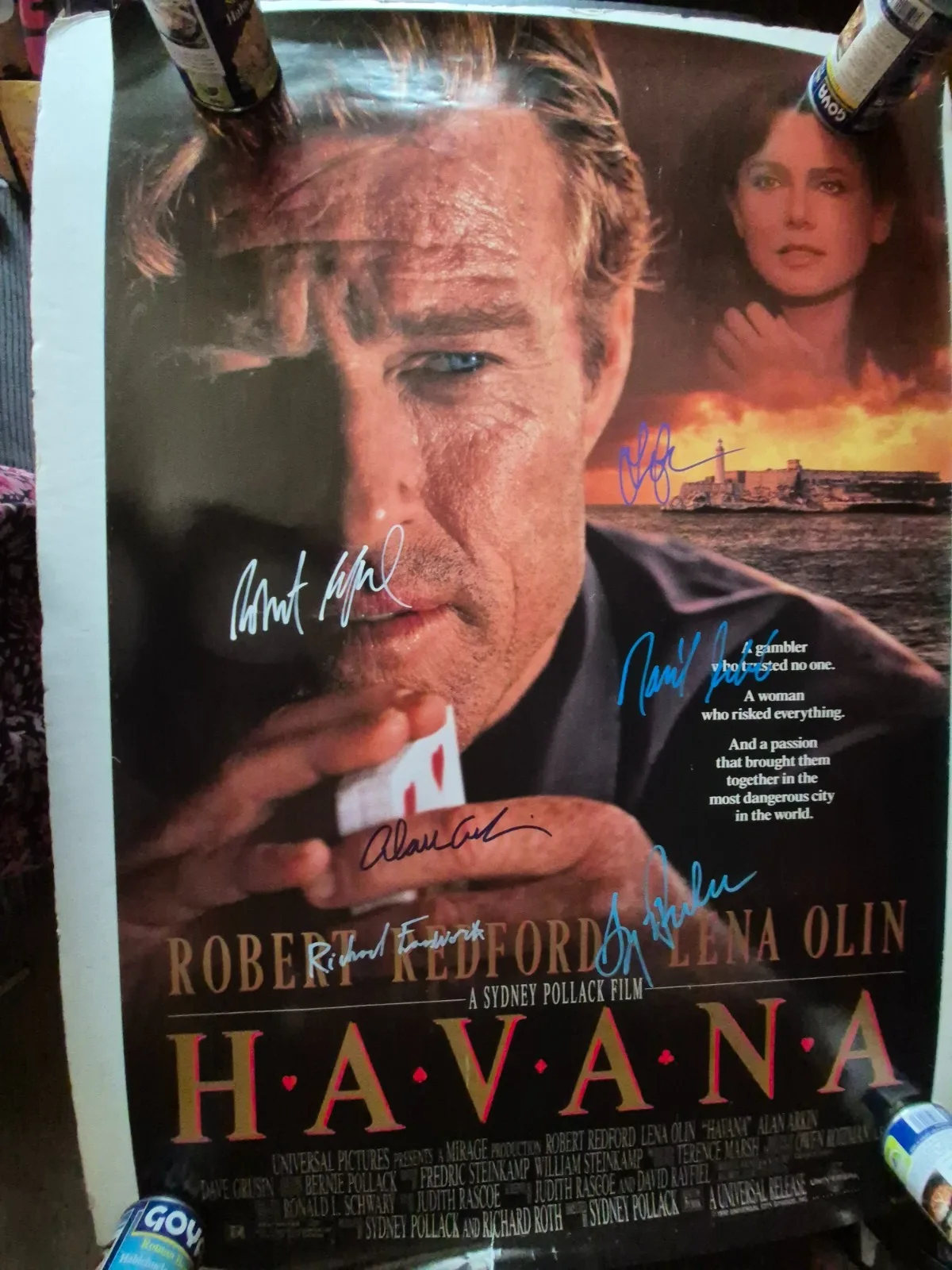 SEE BELOW — HAVANA- CAST SIGNED-THE MOVIE POSTER-w/COA ekim, image 2