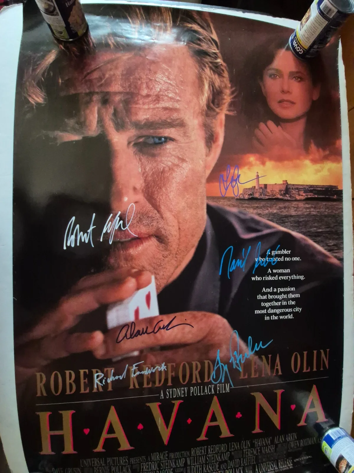 SEE BELOW — HAVANA- CAST SIGNED-THE MOVIE POSTER-w/COA ekim, image 3