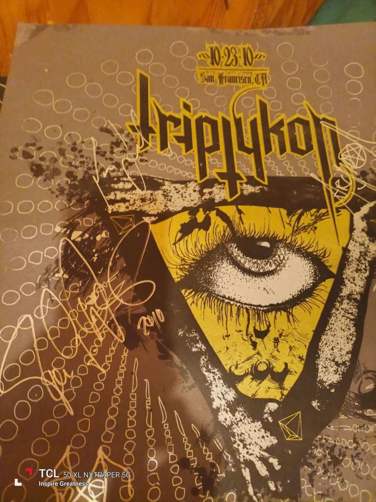 Triptykon 1349 Yakuza Autographed San Francisco Concert Poster 10/23/10 Original, image 2