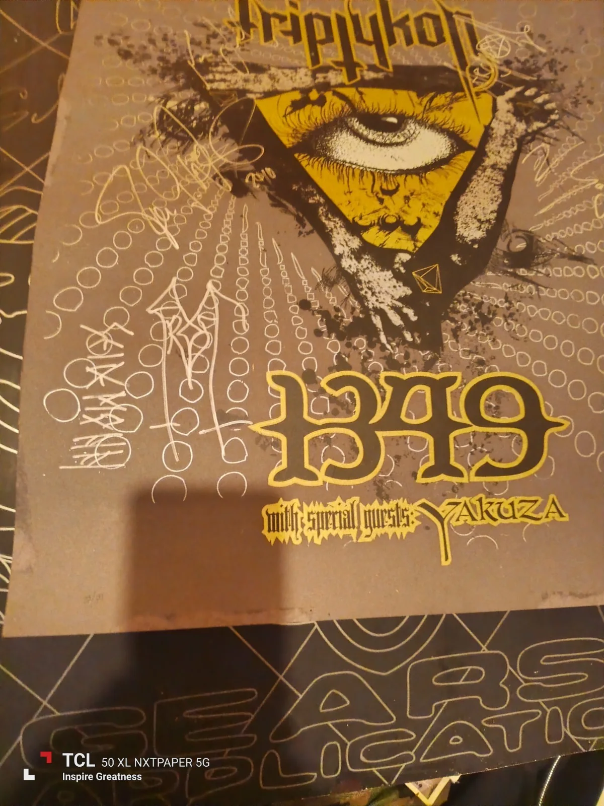 Triptykon 1349 Yakuza Autographed San Francisco Concert Poster 10/23/10 Original, image 3