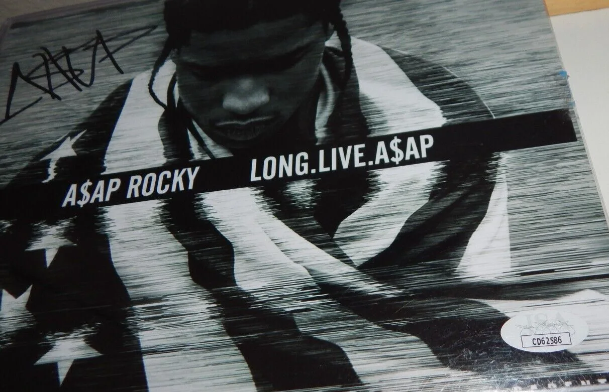 A$AP Rocky Signed / Autographed 8x10 B & W Photo Long.Live.ASAP. with JSA COA, image 2
