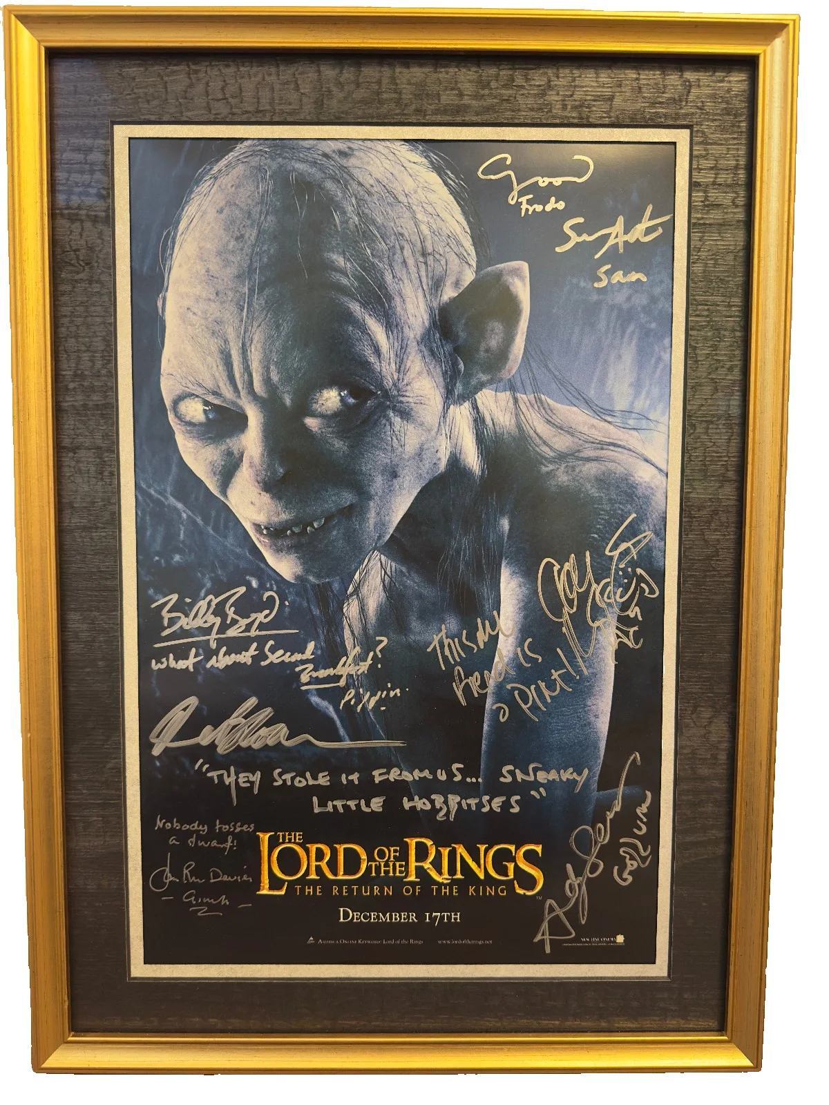 Lord of the Rings 11″x17″ Cast Signed Poster COA, image 3