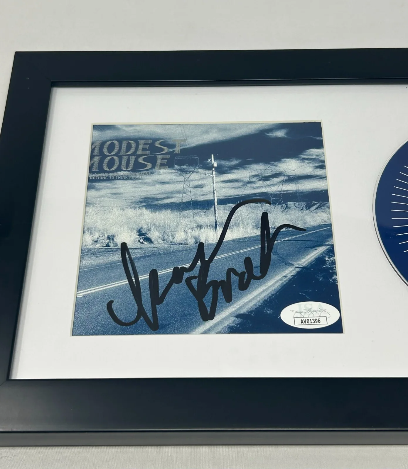 Isaac Brock of Modest Mouse signed Long Drive Nothing Think CD Cover JSA COA, image 2