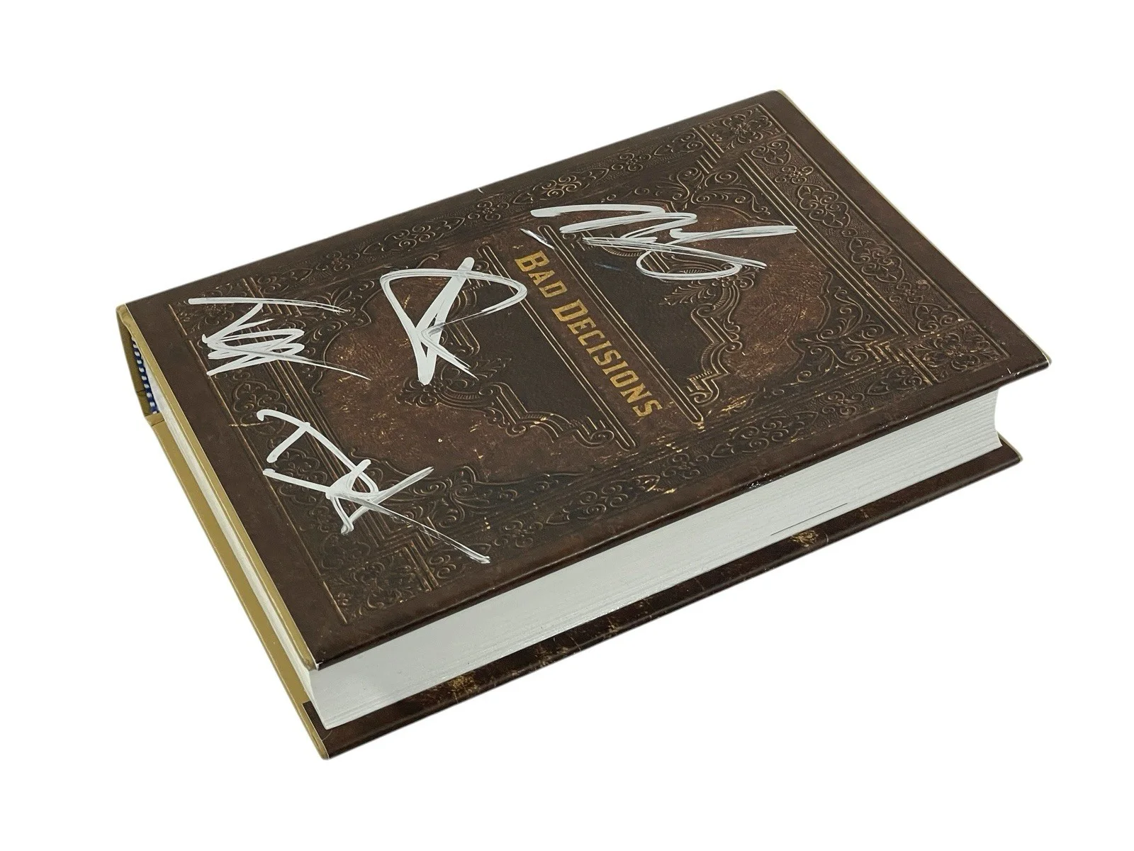 Clutch Autographed Limited Edition Prop Book of Bad Decisions Flask Signed ACOA, image 2