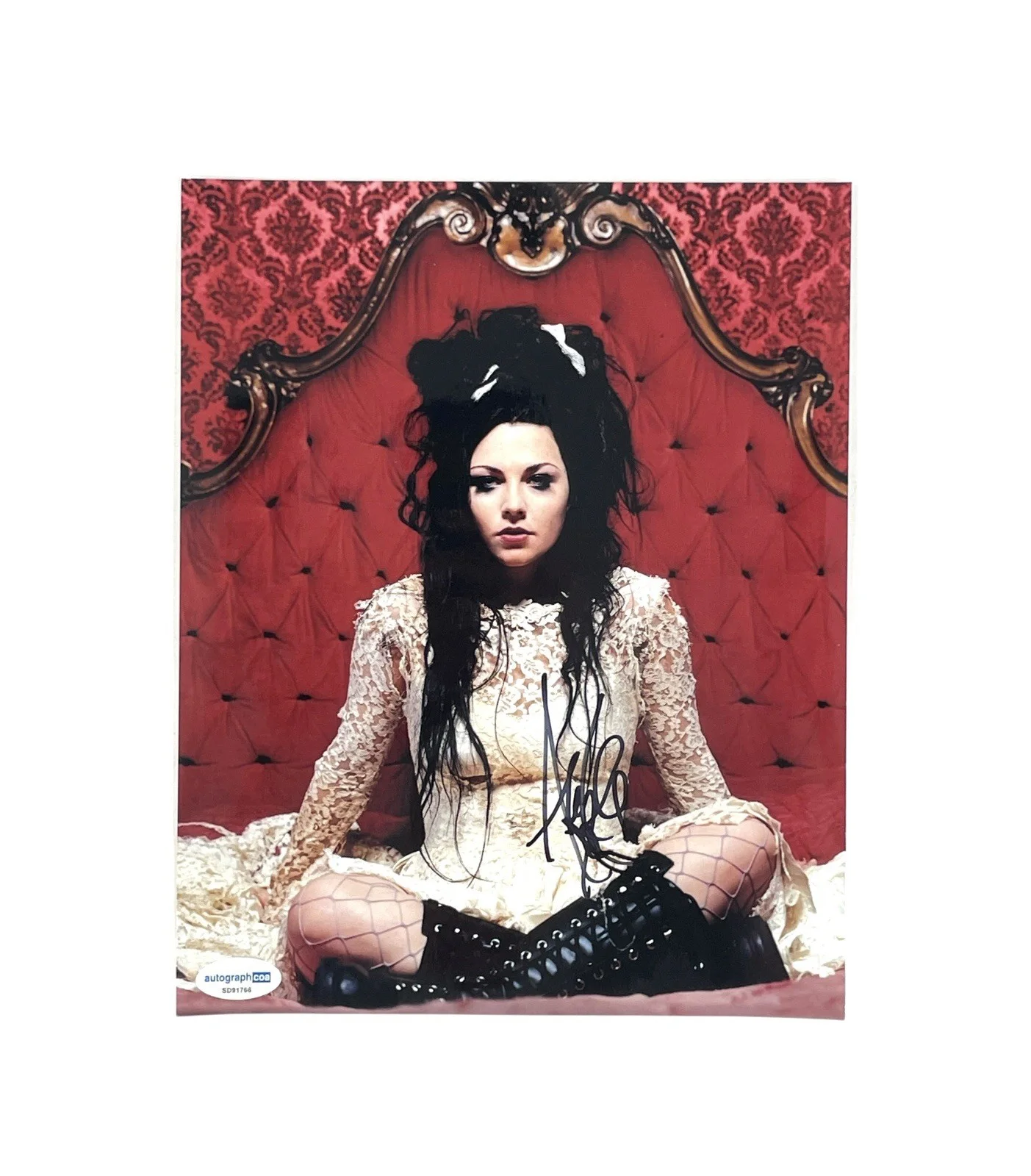 Evanescence Amy Lee Autographed 8x10 Photo Hand Signed ACOA Certified 🎙️🔥🎸, изображение 2