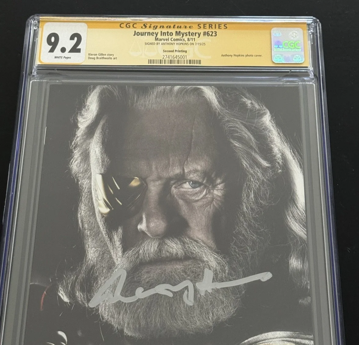 Anthony Hopkins — ANTHONY HOPKINS SIGNED THOR JOURNEY INTO MYSTERY #623 MARVEL COMIC CGC 9.2 RARE, изображение 3