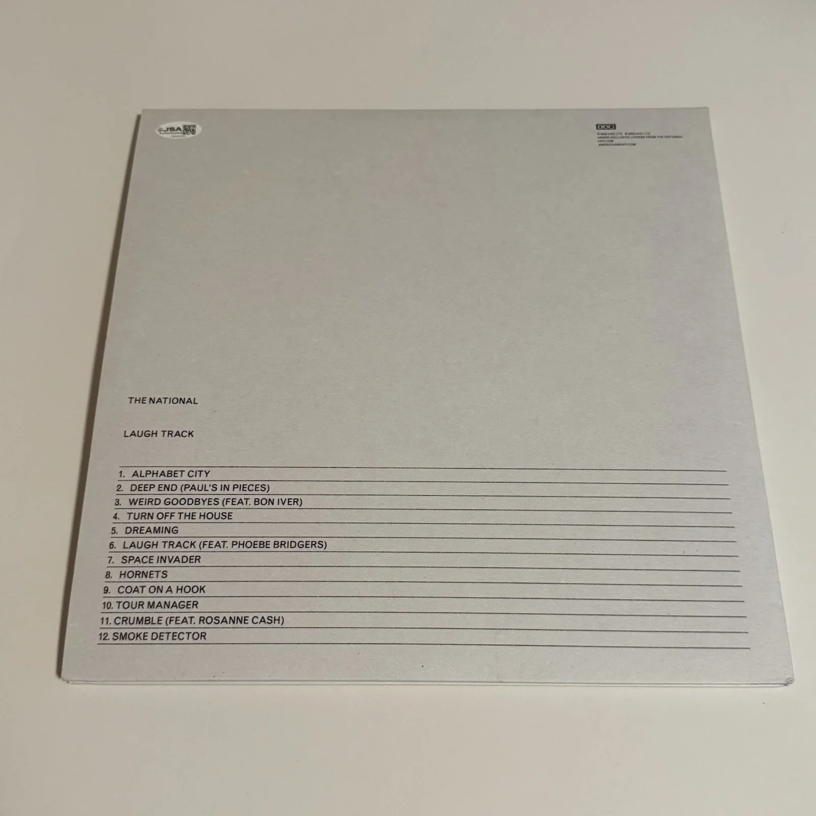 THE NATIONAL SIGNED LAUGH TRACK VINYL RECORD MATT BERNINGER JSA COA, изображение 3