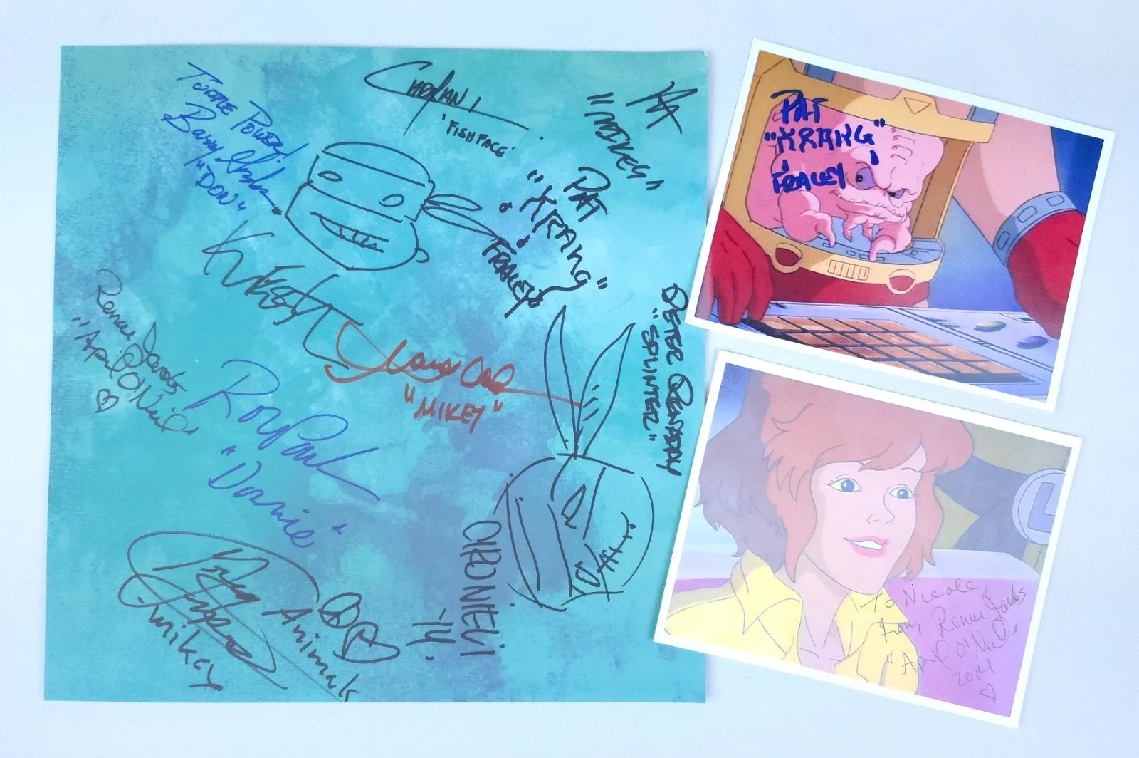 TMNT Ninja Turtles Autograph Sketch Lot - April, Splinter, Krang, Don and MORE!!, изображение 2