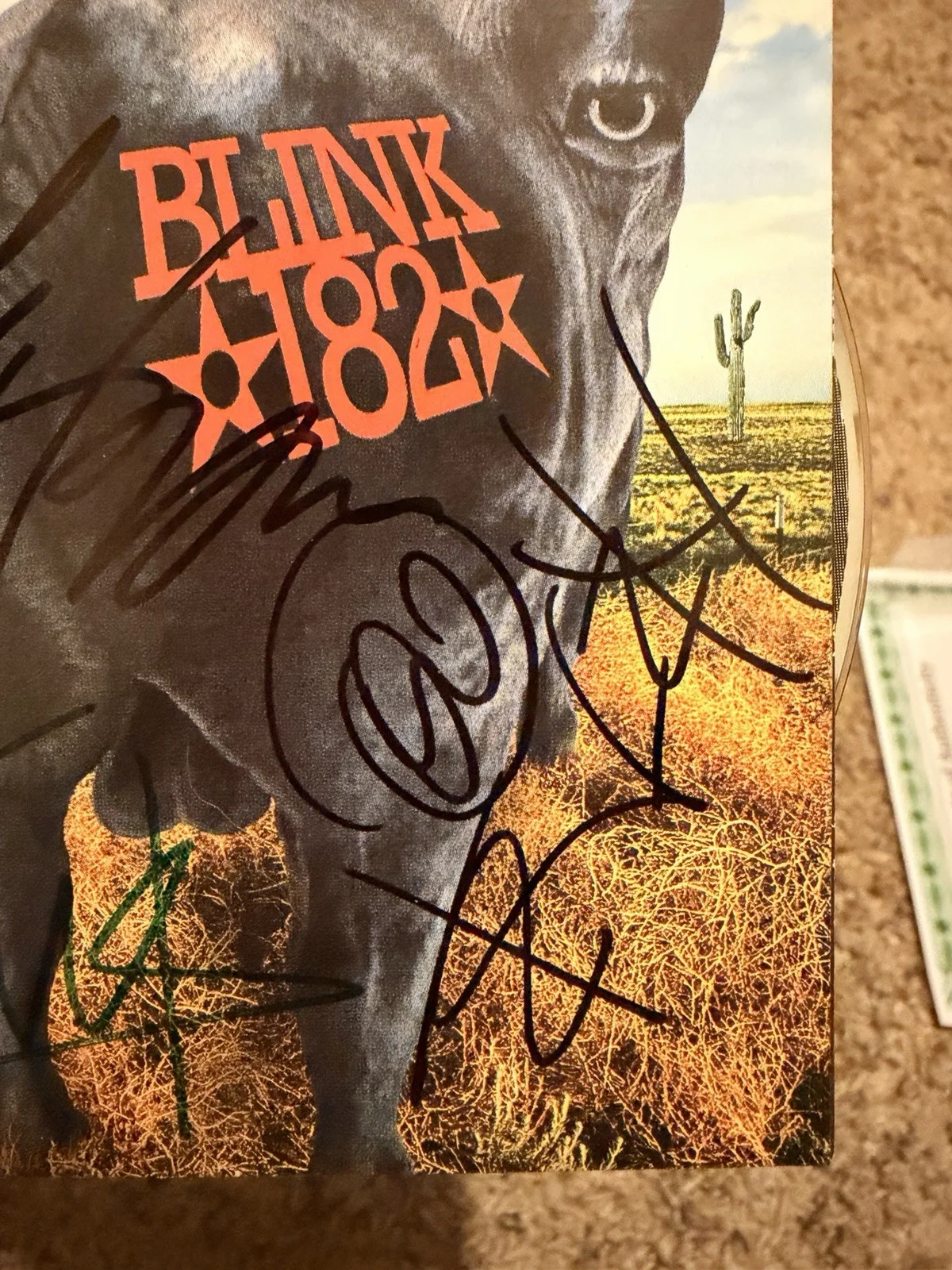Blink 182 Autographed Album Cover NO COA, image 3