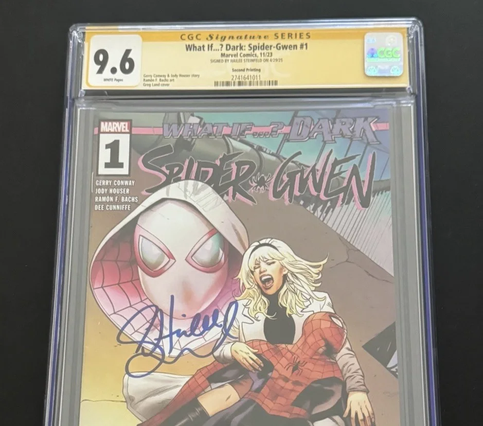 Hailee Steinfeld — HAILEE STEINFELD SIGNED WHAT IF? DARK SPIDER-GWEN #1 COMIC CGC 9.6, image 2
