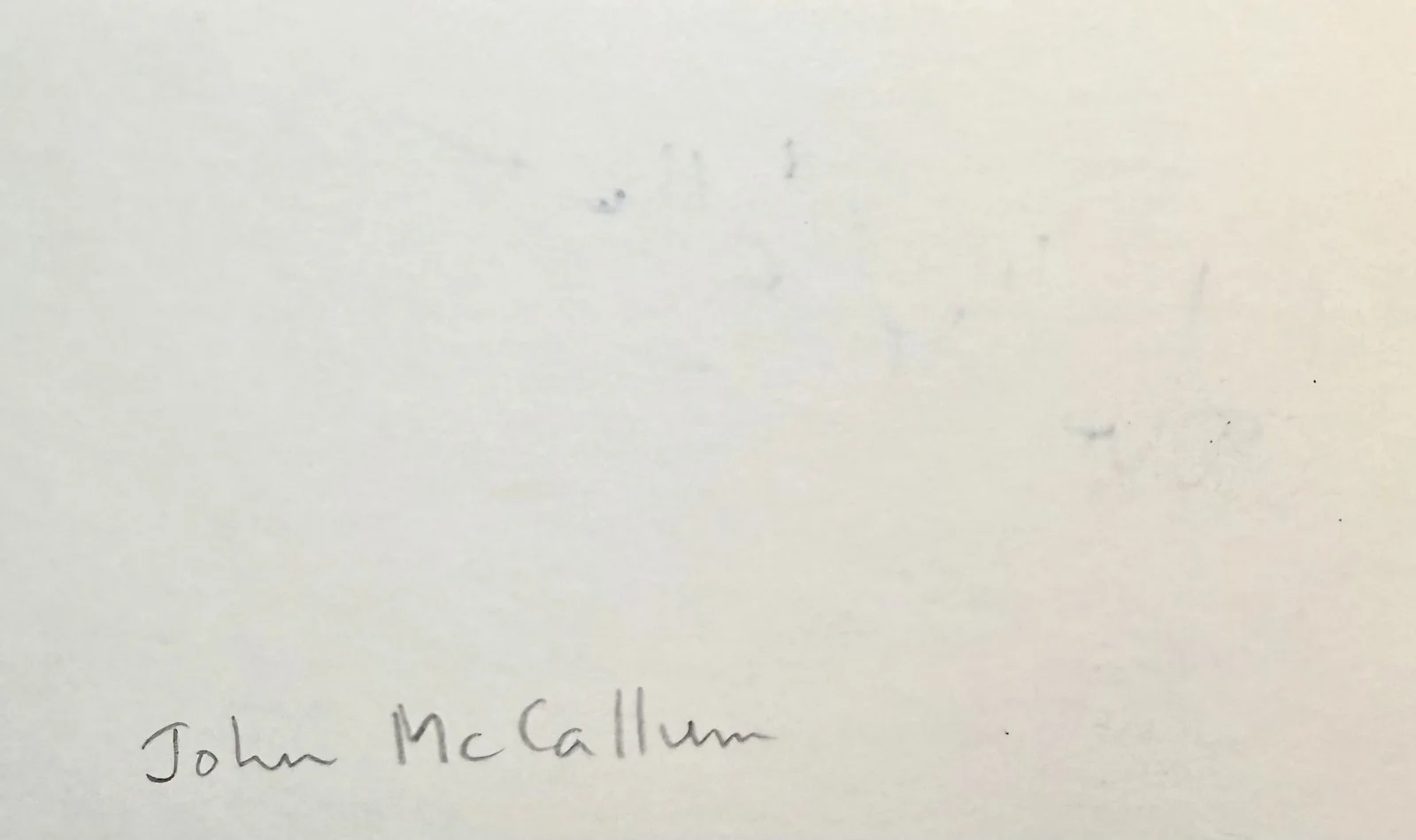 John McCallum — JOHN McCALLUM Signed Autographed 3"x 5" INDEX CARD Devil on a Horseback MIRANDA, image 2