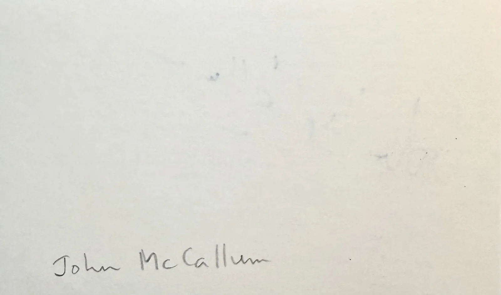 John McCallum — JOHN McCALLUM Signed Autographed 3"x 5" INDEX CARD Devil on a Horseback MIRANDA, image 4