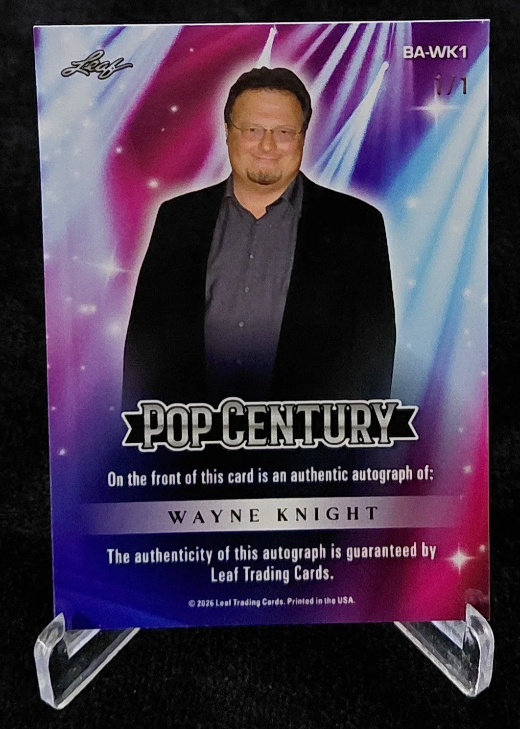 WAYNE KNIGHT — 2026 POP CENTURY. WAYNE KNIGHT. "NEWMAN" ON SEINFELD. AUTOGRAPH. SUPER PRIS. 1/1, изображение 2