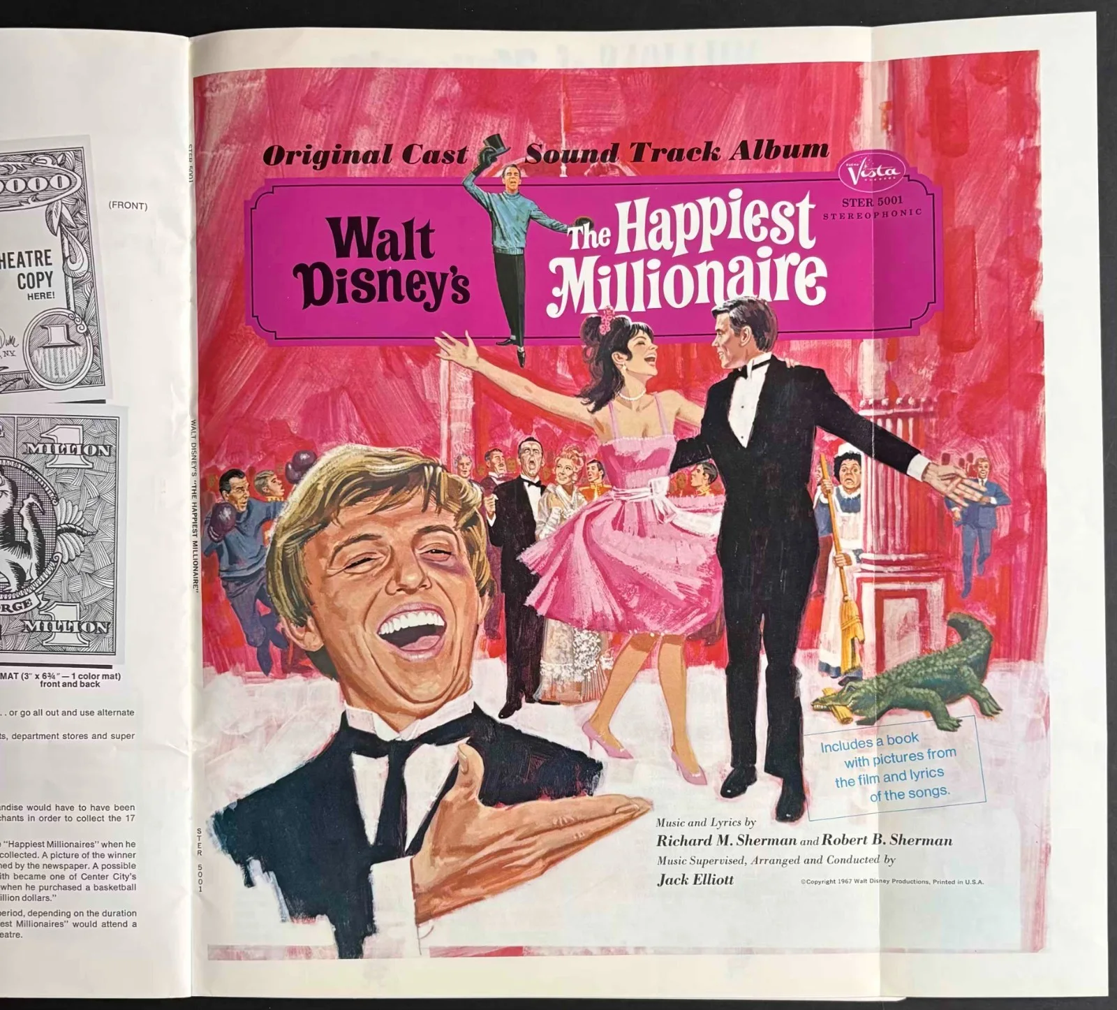 Happiest Millionaire ORIGINAL US Film Campaign Book DISNEY Steele MacMurray 1967, изображение 4