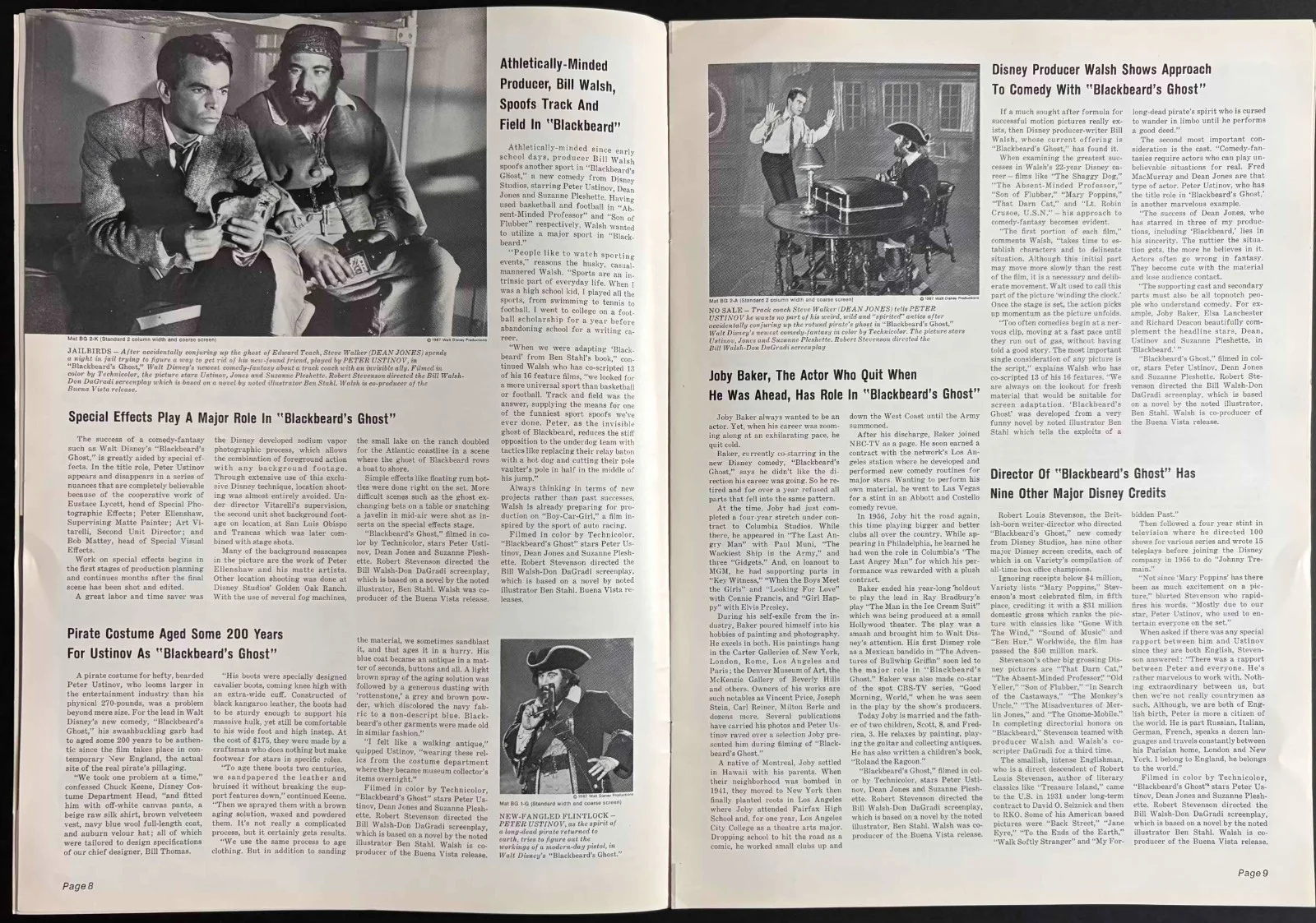 Blackbeard's Ghost ORIGINAL US Film Campaign Book DISNEY Peter Ustinov 1968, image 3