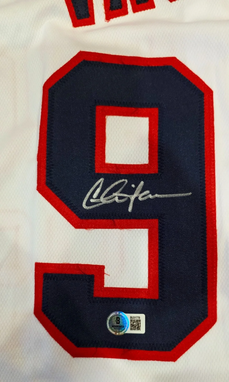 Charlie Sheen — Charlie Sheen as Rickie Vaughn "Wild Thing" Signed Jersey XL JSA COA, изображение 2