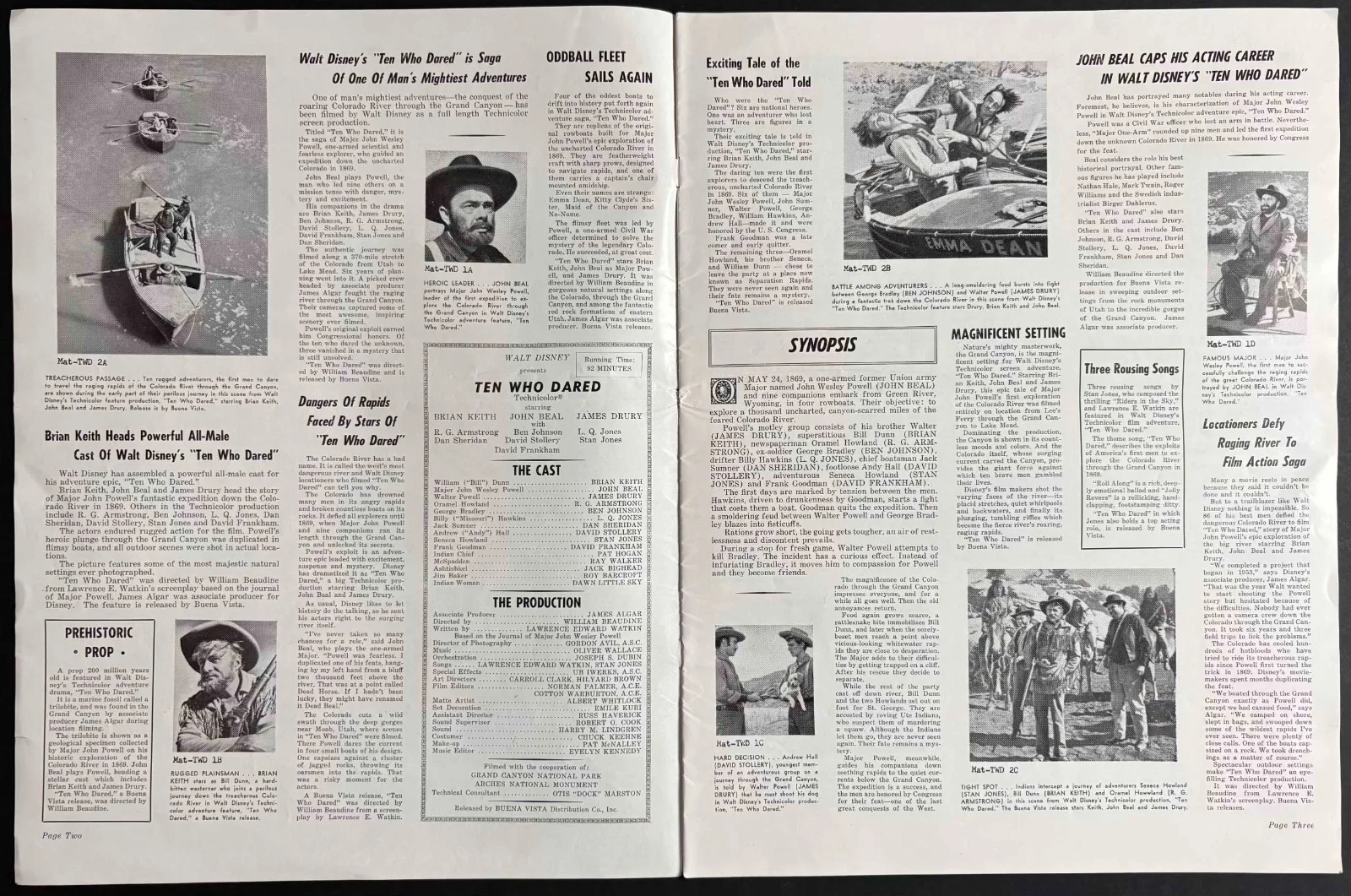 Ten Who Dared ORIGINAL US Film Campaign Book DISNEY 1960, image 2