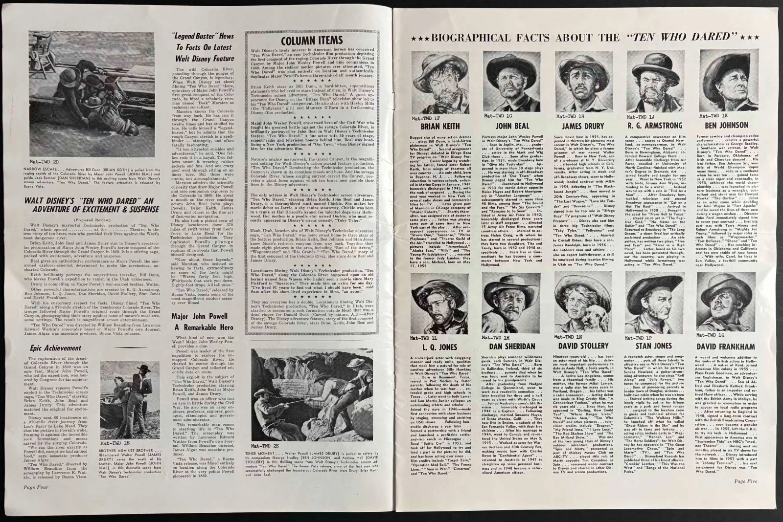 Ten Who Dared ORIGINAL US Film Campaign Book DISNEY 1960, image 3