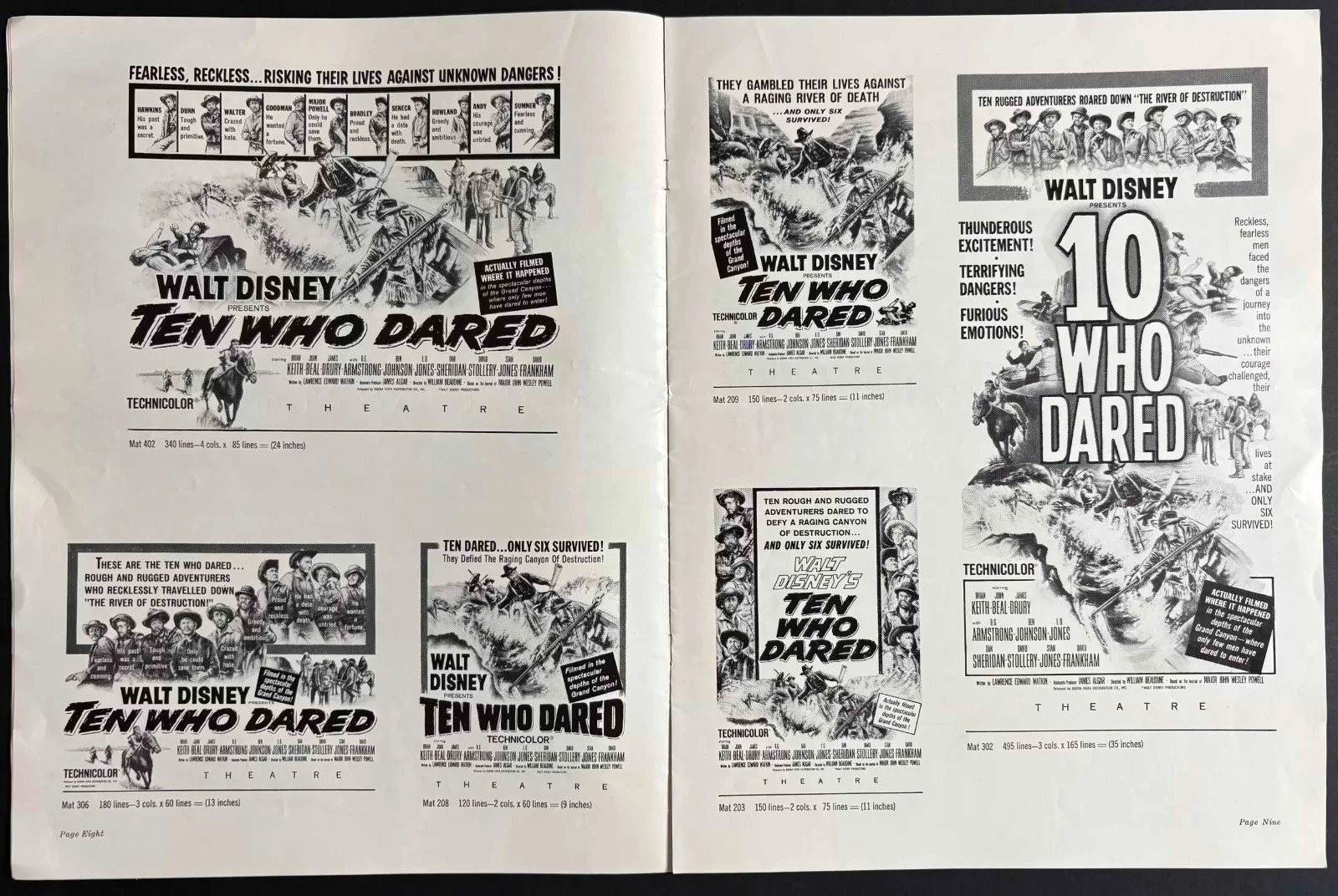 Ten Who Dared ORIGINAL US Film Campaign Book DISNEY 1960, image 4