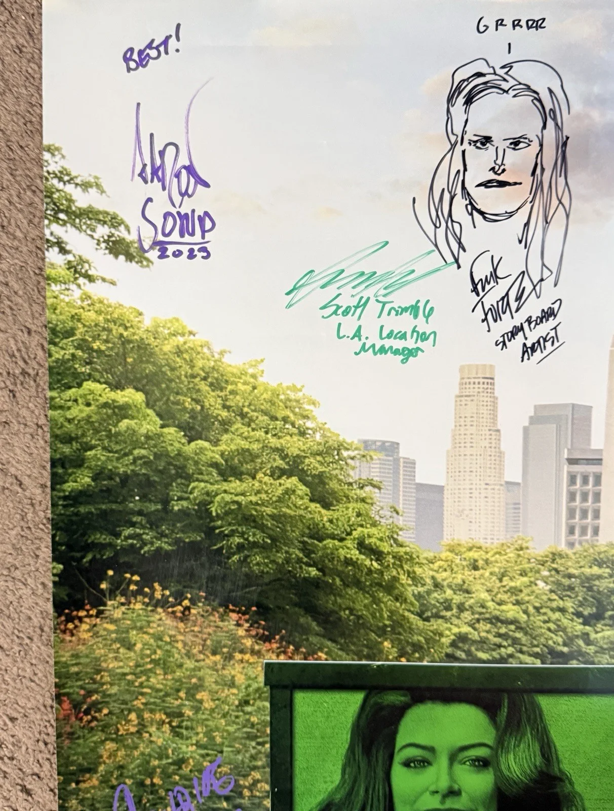 She-Hulk Original Poster Signed By Cast And Crew, image 2