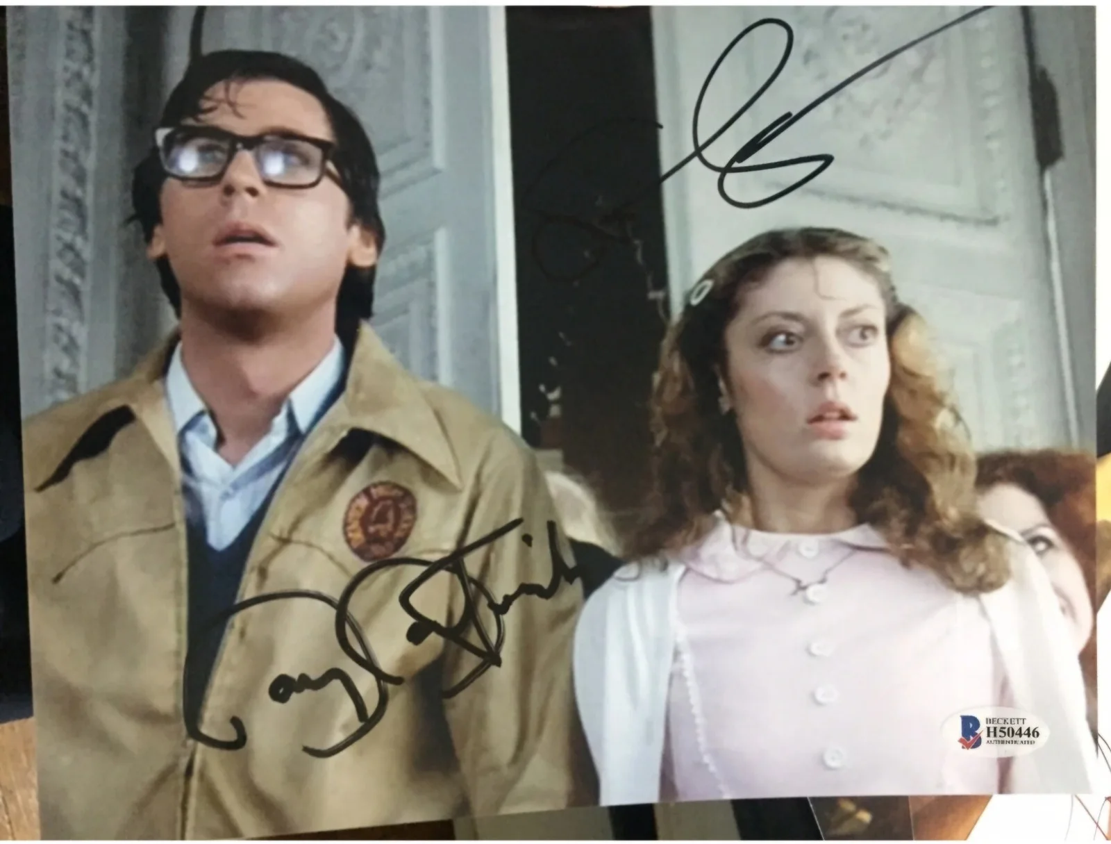 Barry Bostwick & Susan Sarandon — Susan Sarandon & Barry Bostwick Beckett Certified Signed 8x10 Photo Rocky Horror