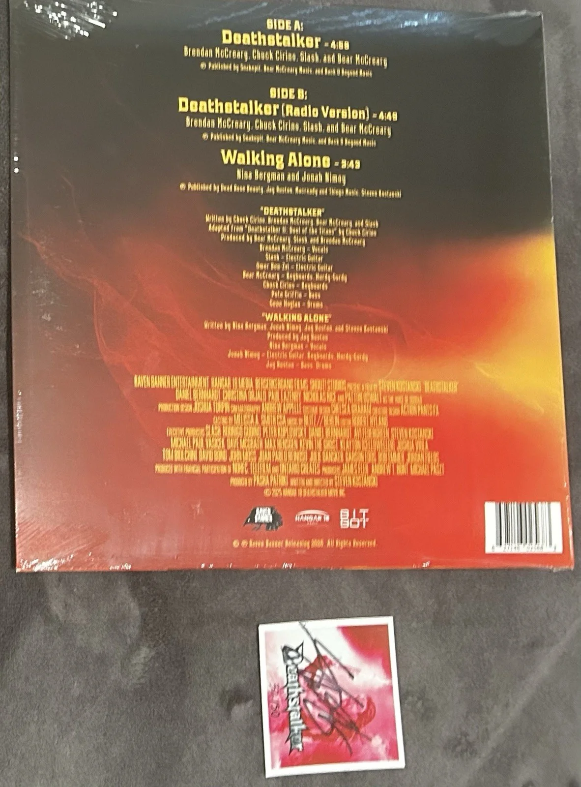 Deathstalker Vinyl SIGNED 32/50 SLASH Insert Guns N Roses AUTOGRAPHED Limited LP, image 2