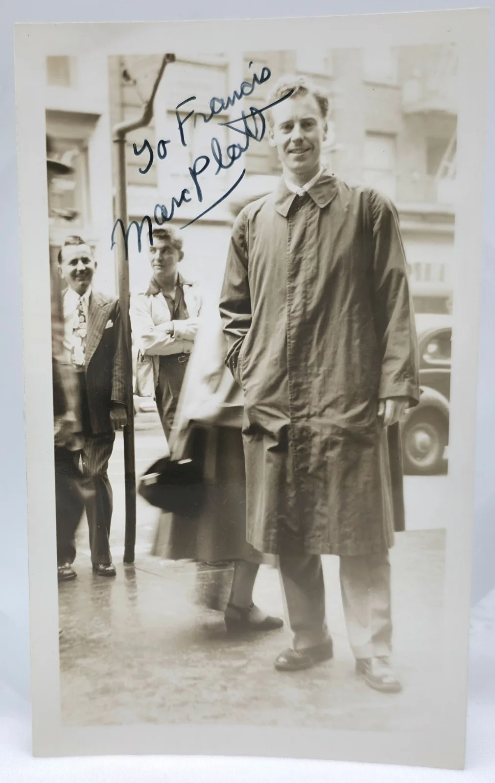 Marc Platt — Vintage 1950s B&W Hand Signed Candid Photo Autograph Marc Platt
