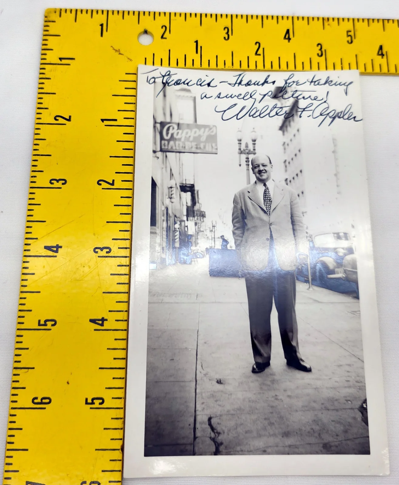 Walter F. Appler — Vintage 1950s B&W Hand Signed Candid Photo Autograph Walter Appler, изображение 4
