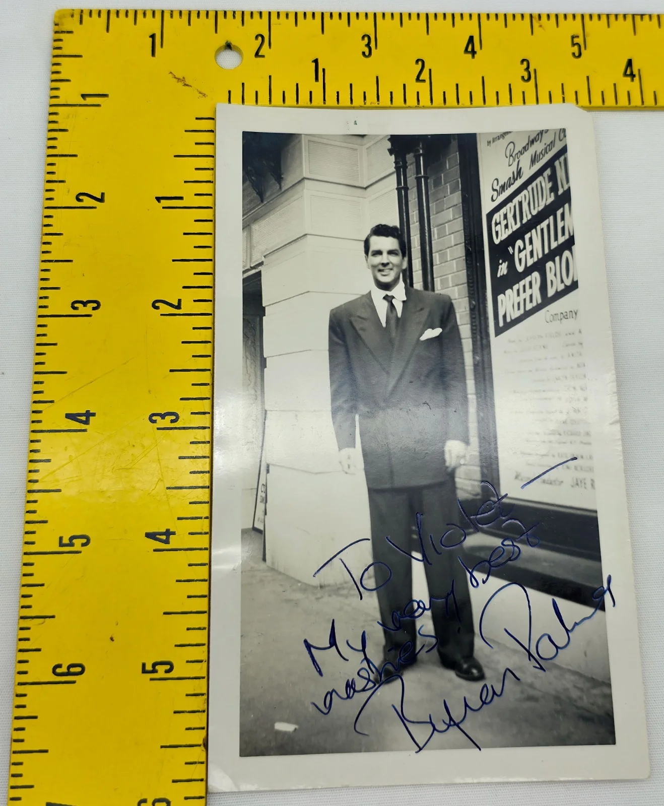 Byron Palmer — 1950s B&W Hand Signed Photo Autograph Byron Palmer Gentlemen Prefer Blondes, image 4